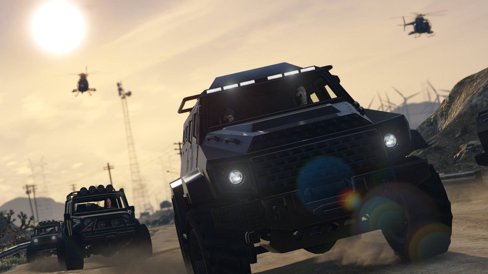 1920x1080 Download Cool GTA Convoy Wallpaper