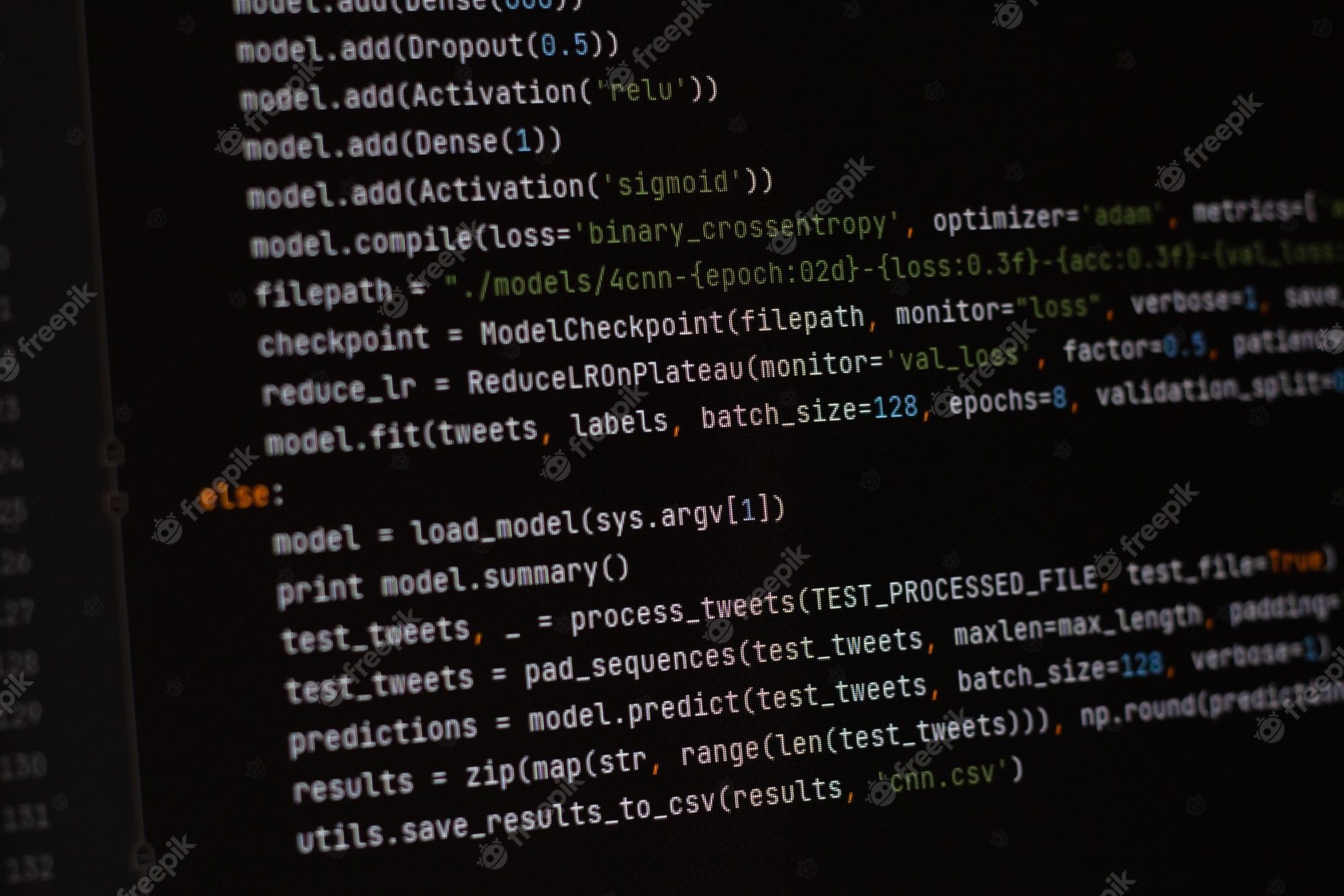 2000x1333 Premium Photo. Developer python, java script, html, css source code on monitor screen. writing script of software developer. program coding. programmer editing code background. technology background close up shot