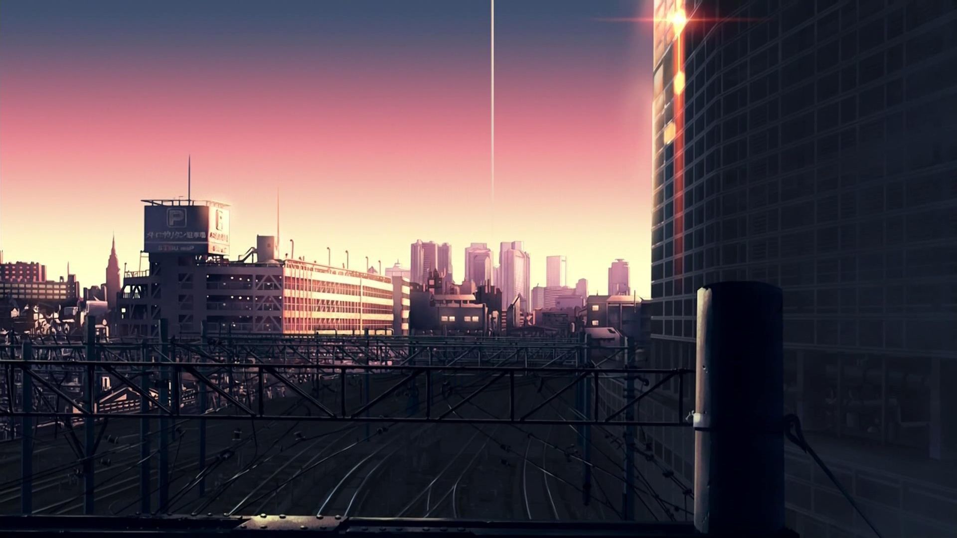 1920x1080 Anime City Wallpaper
