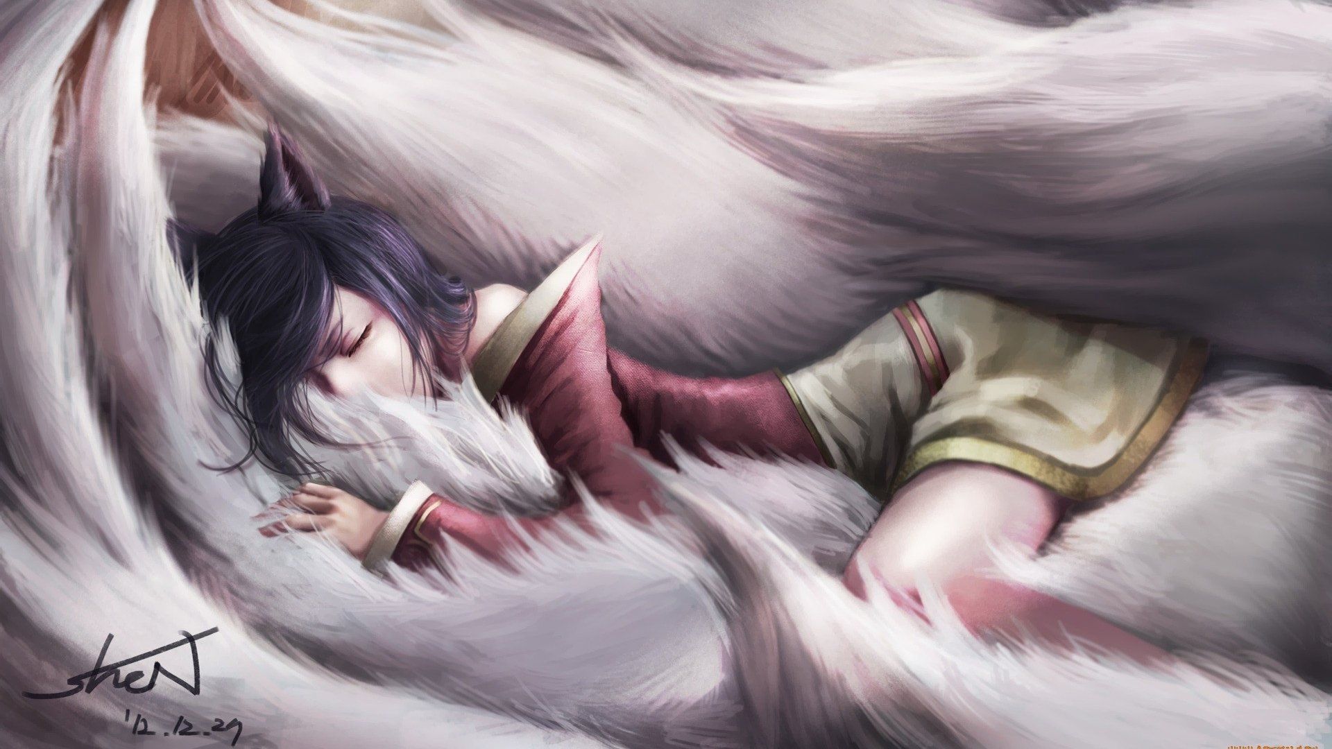 1920x1080 Ahri LoL Wallpaper HD Free Download