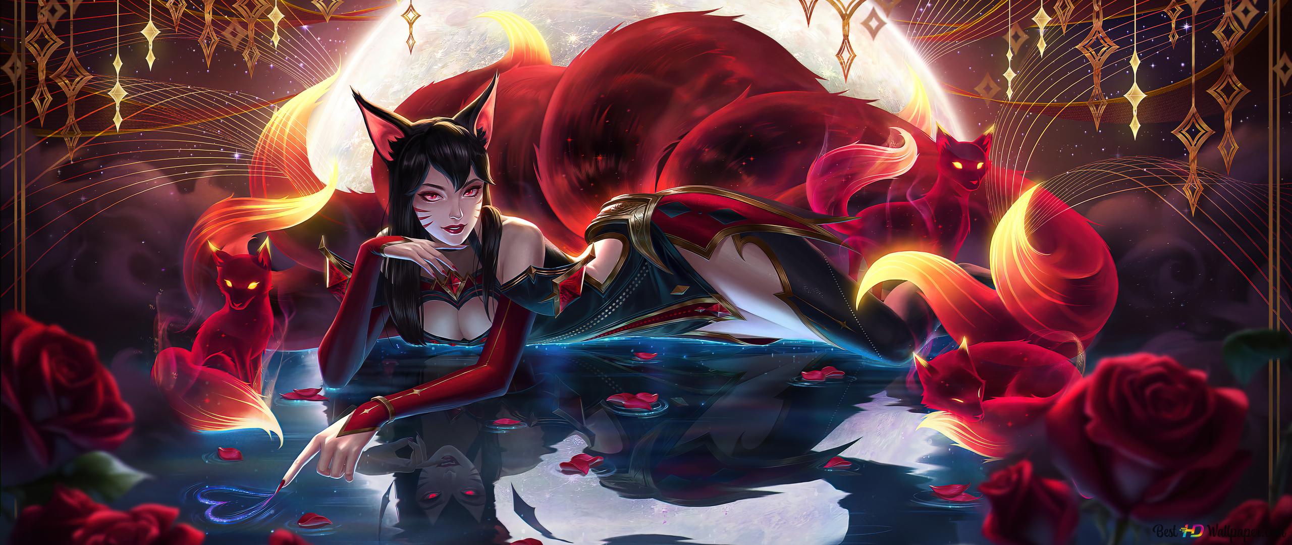 2560x1080 Arcana 'Ahri' of Legends (LOL) 4K wallpaper download