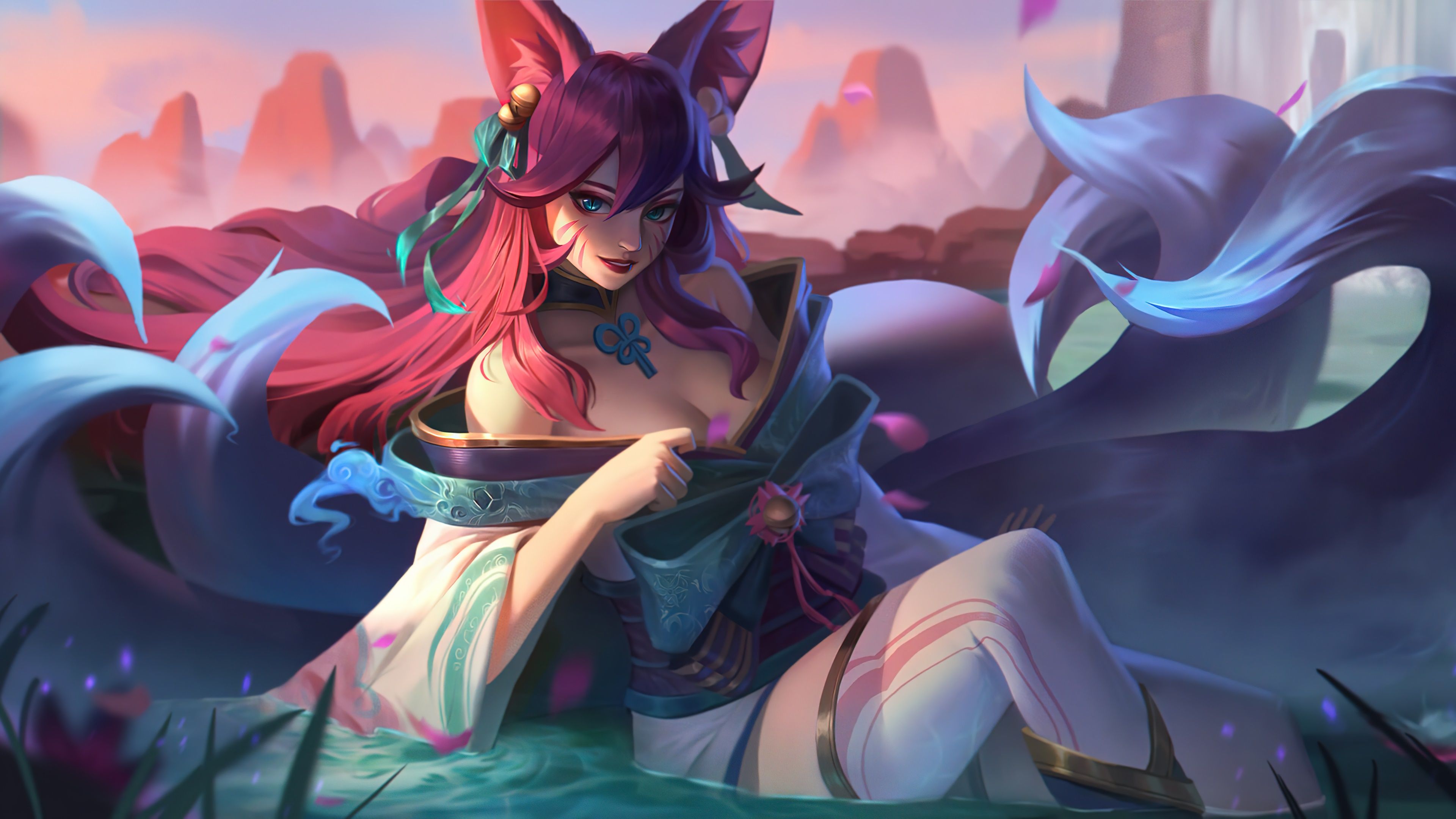 3840x2160 wallpaper, ahri, lol, spirit, blossom, 4k, HD Gallery HD Wallpaper