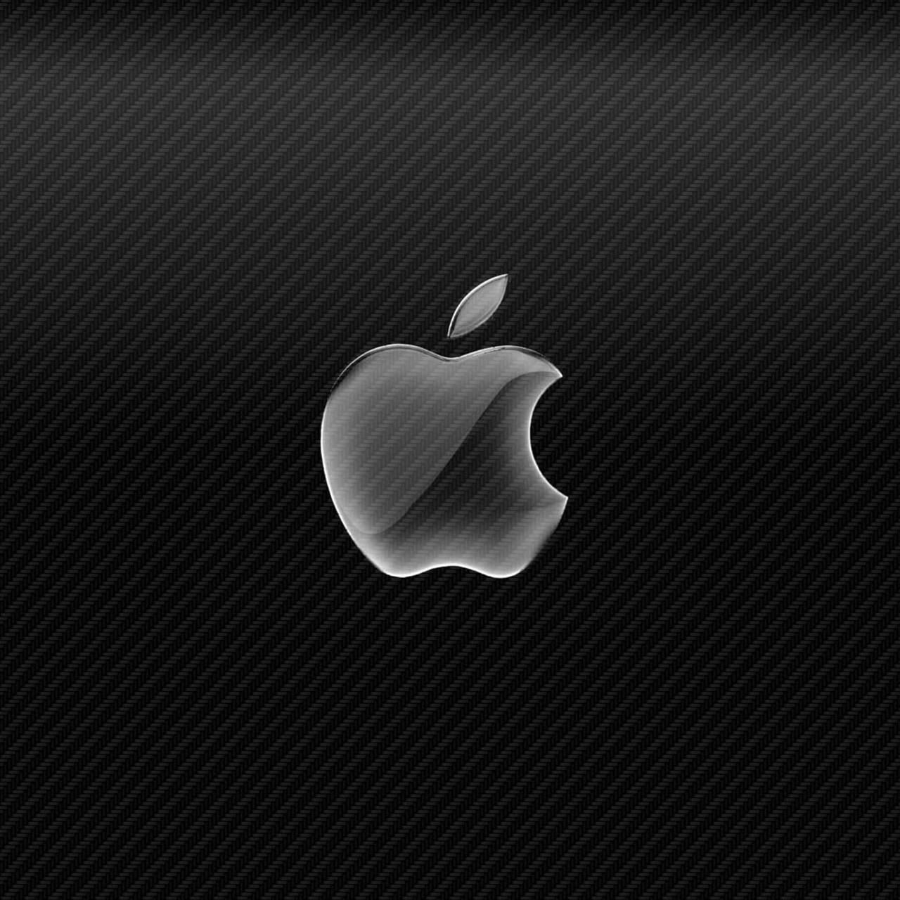 Hình nền sợi Apple CArbon 1280x1280