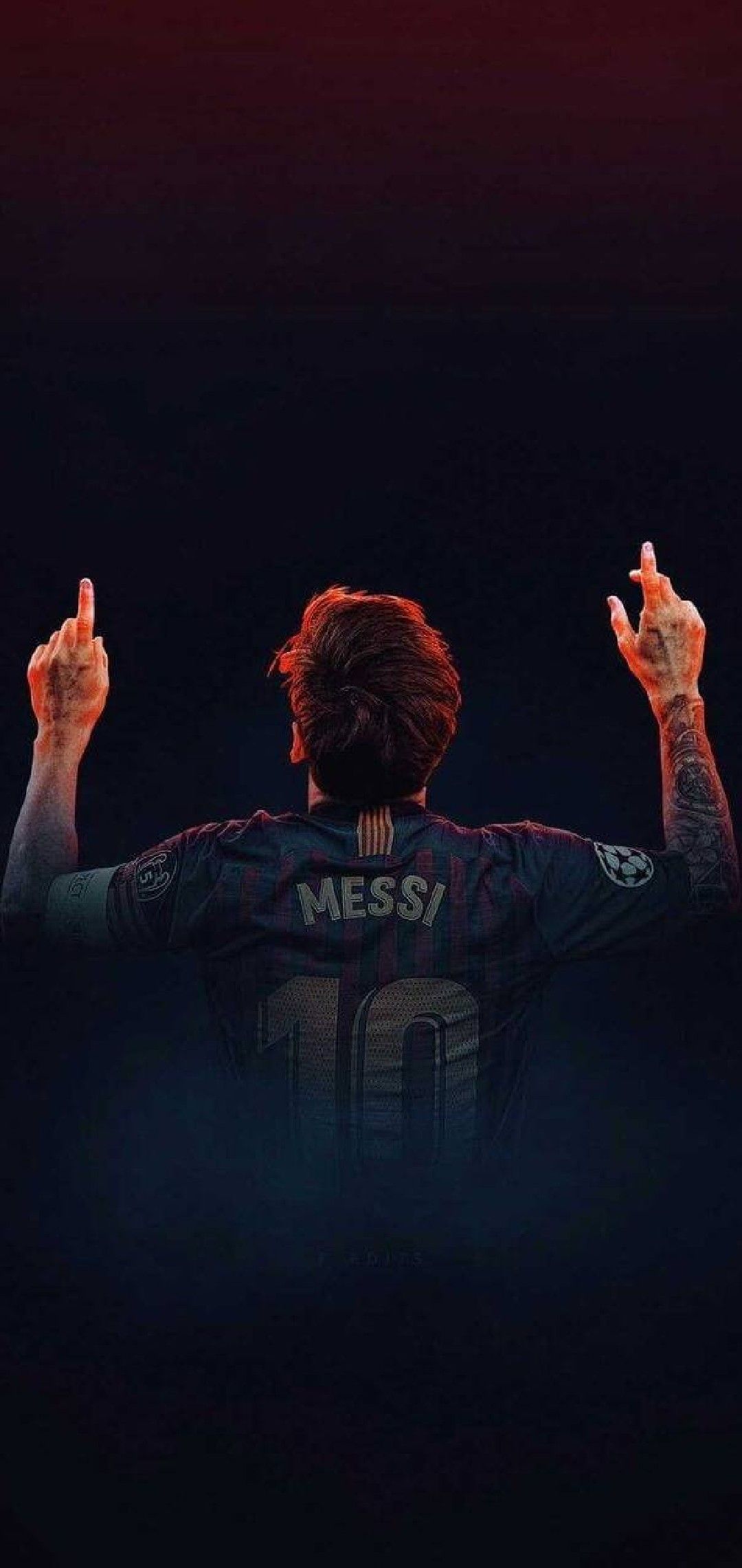 1080x2280 Dark Messi Wallpaper