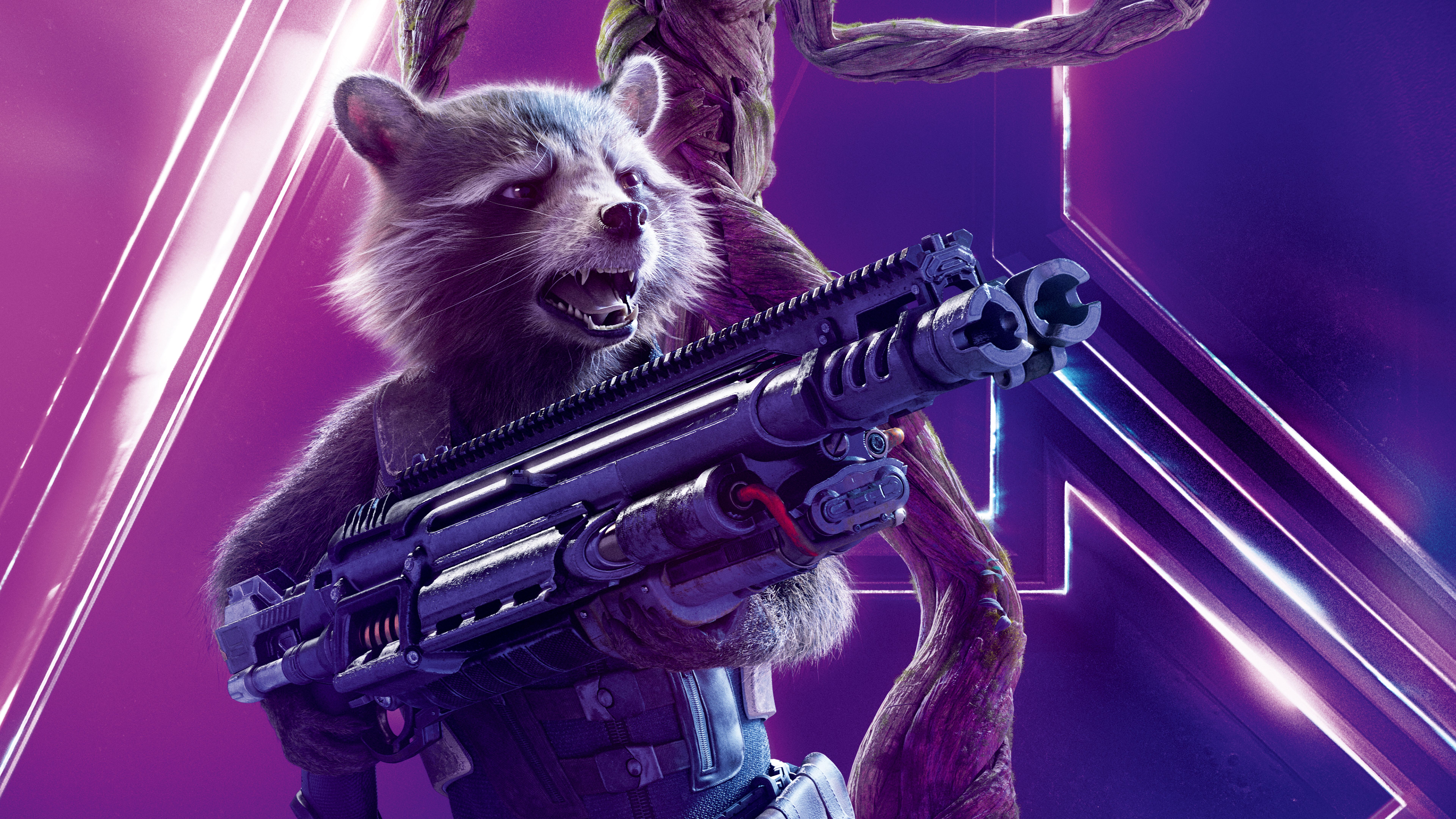7680x4320 Free download Rocket Raccoon in Avengers Infinity War 4K 8K Wallpaper HD [7680x4320] for your Desktop, Mobile & Tablet. Explore Rocket Raccoon Wallpaper. Raccoon Wallpaper, Team Rocket Wallpaper, Rocket Wallpaper
