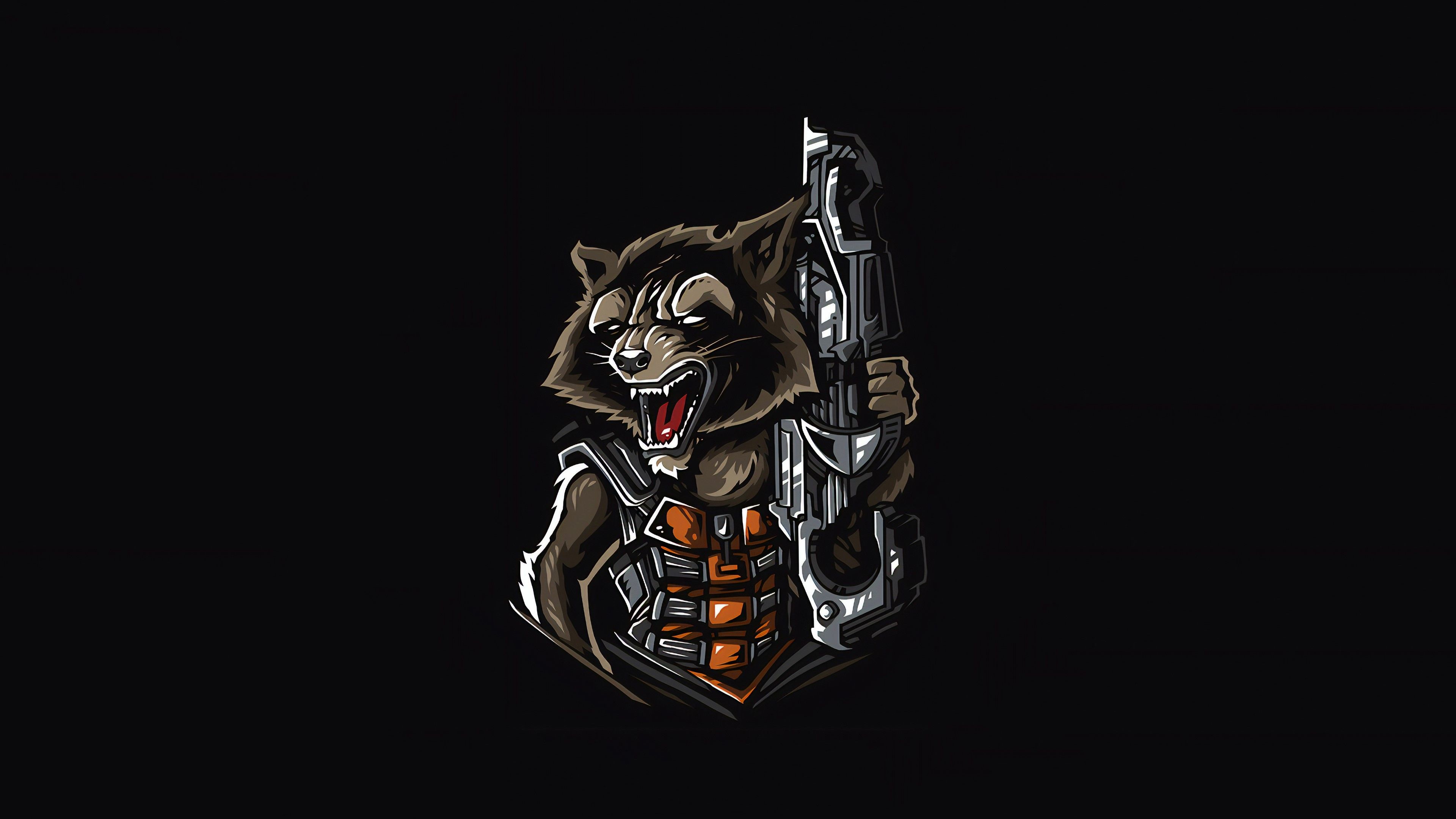 3840x2160 Wallpaper / rocket raccoon, superheroes, hd, 4k, minimalism, minimalist free download