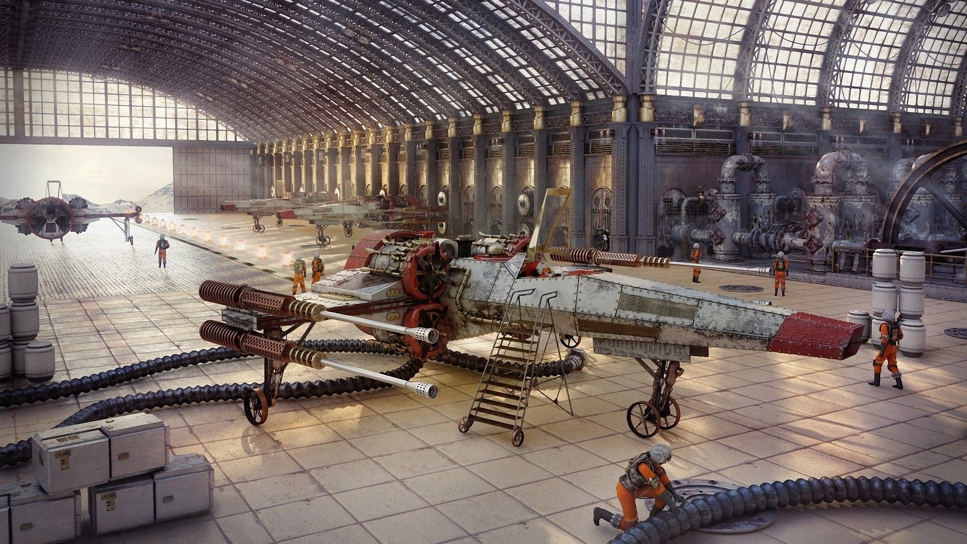 1920x1080 X Wing, Hangar, Airplane, Star Wars Gallery HD Wallpaper