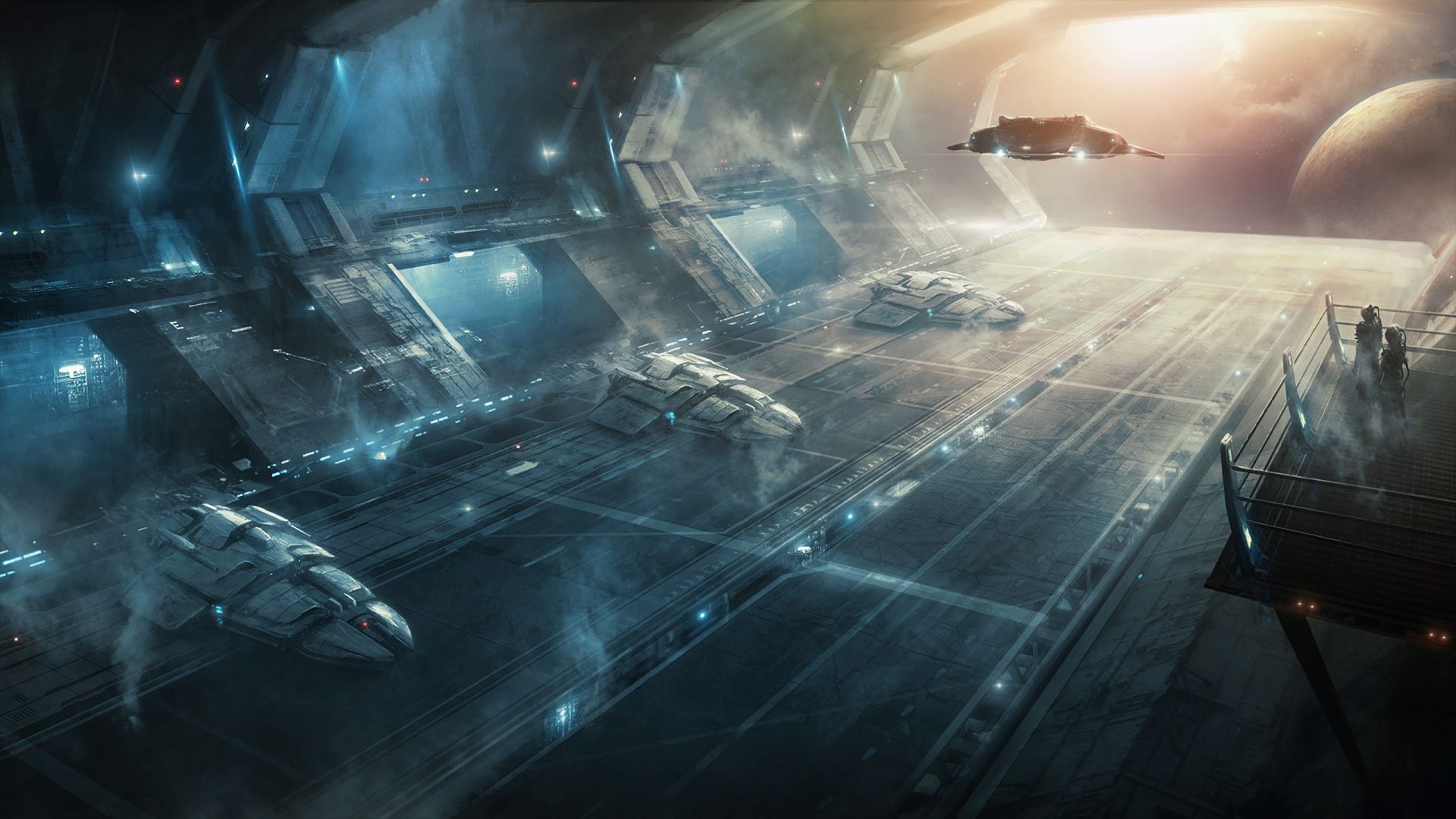 1920x1080 Wallpaper from Stellaris. Spaceship interior, HD wallpaper, Spaceship design