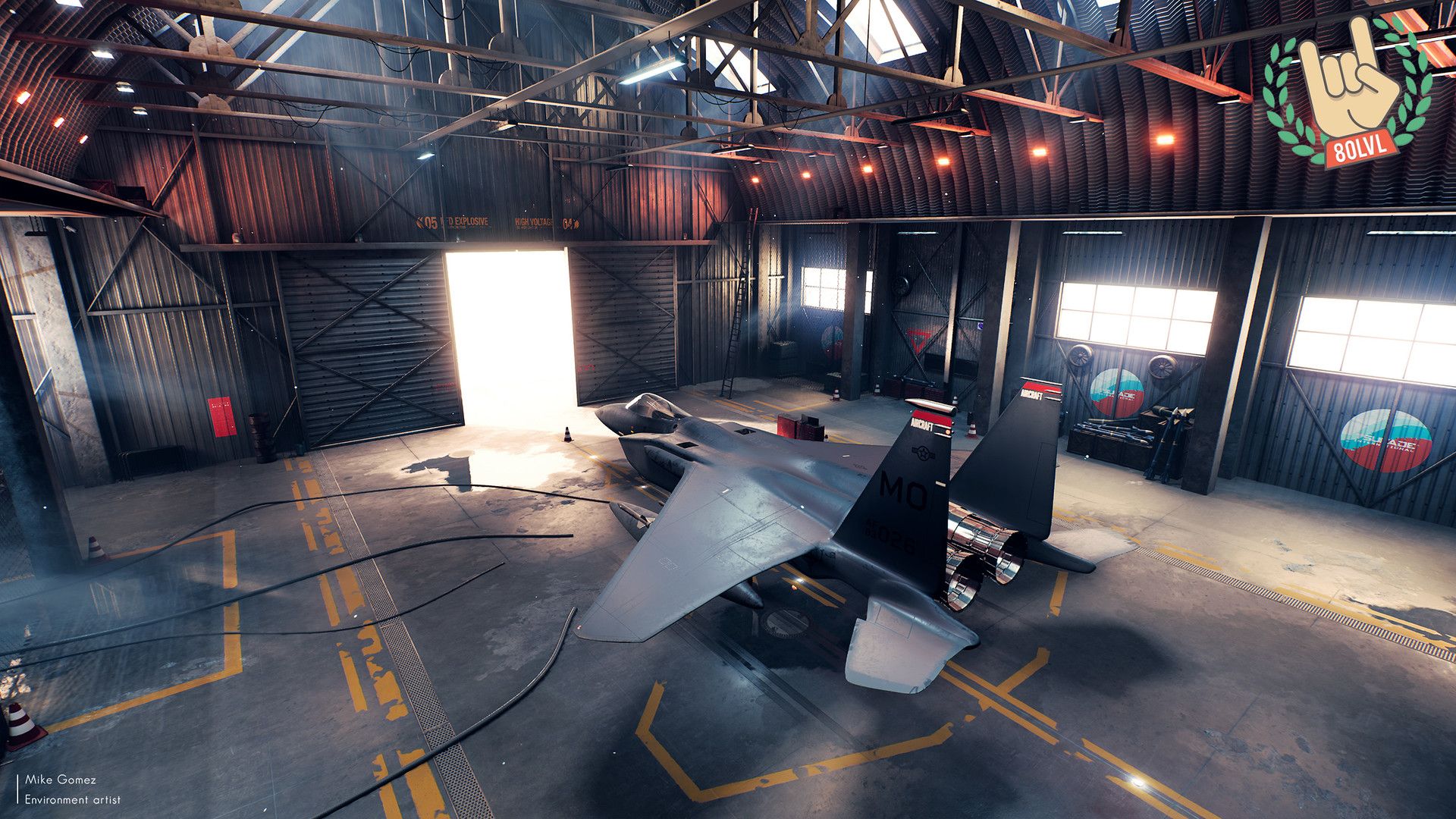 1920x1080 Aircraft hangar