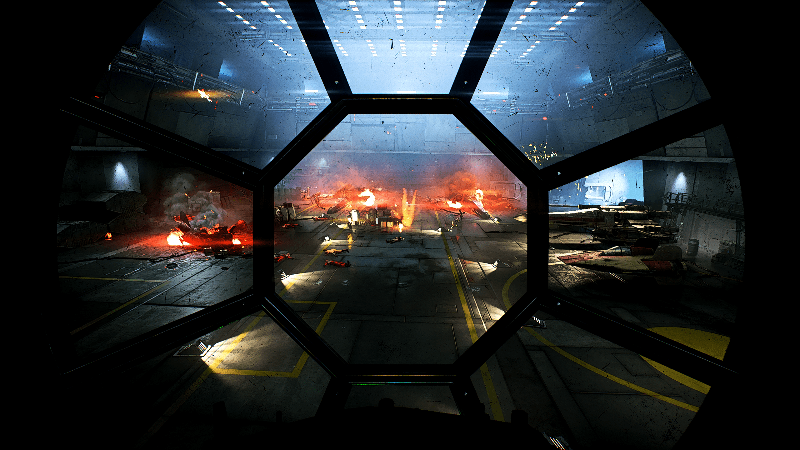 2560x1440 Cockpit Hangar Star Wars Star Wars Battlefront Ii 2017 Tie Fighter Wallpaper:2560x1440