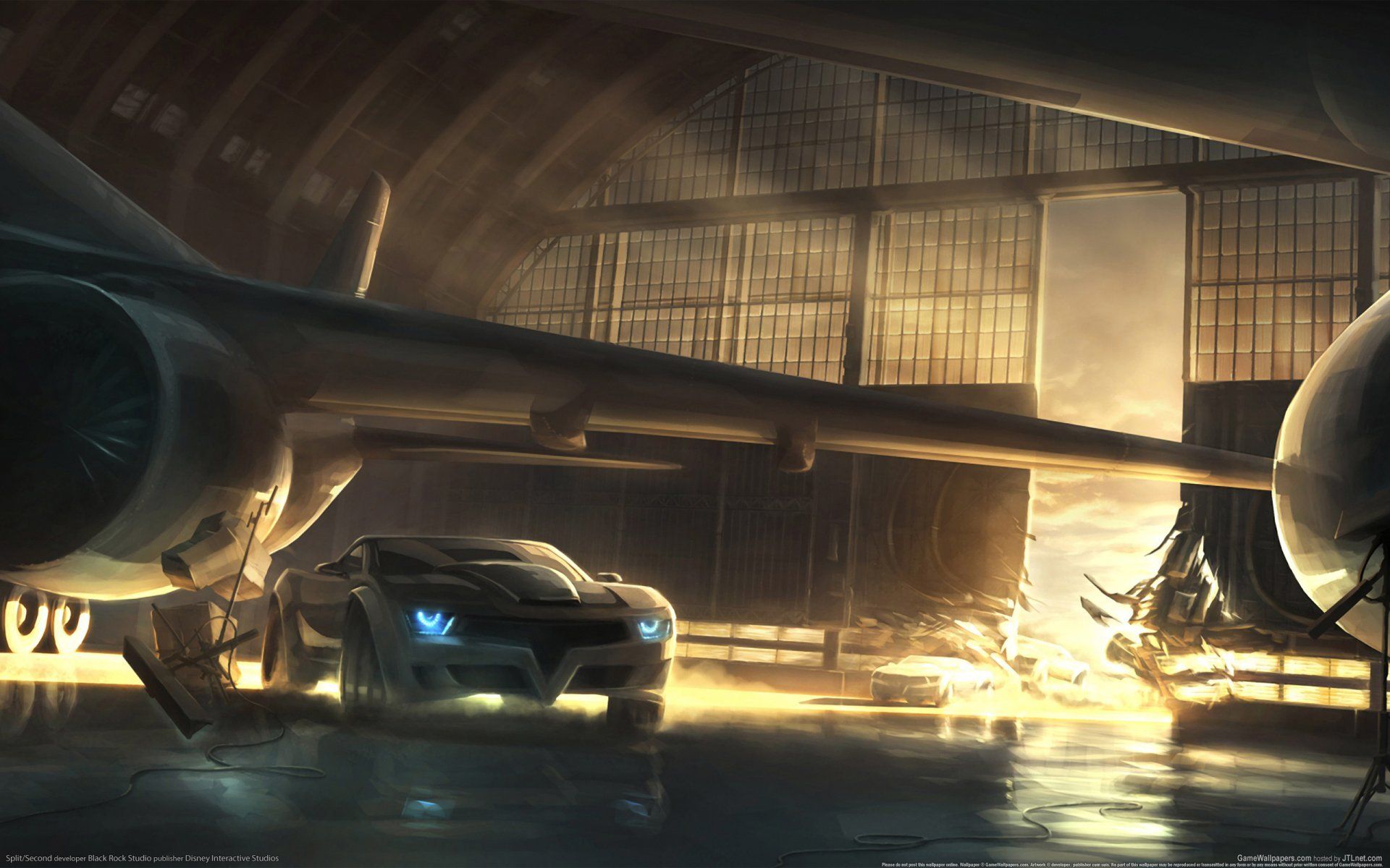 1920x1200 Free download race hangar car plane splitsecond HD wallpaper [1920x1200] for your Desktop, Mobile & Tablet. Explore Split Second Wallpapercm Per Second Wallpaper, Split Second Wallpaper, Infamous Second Son Wallpaper
