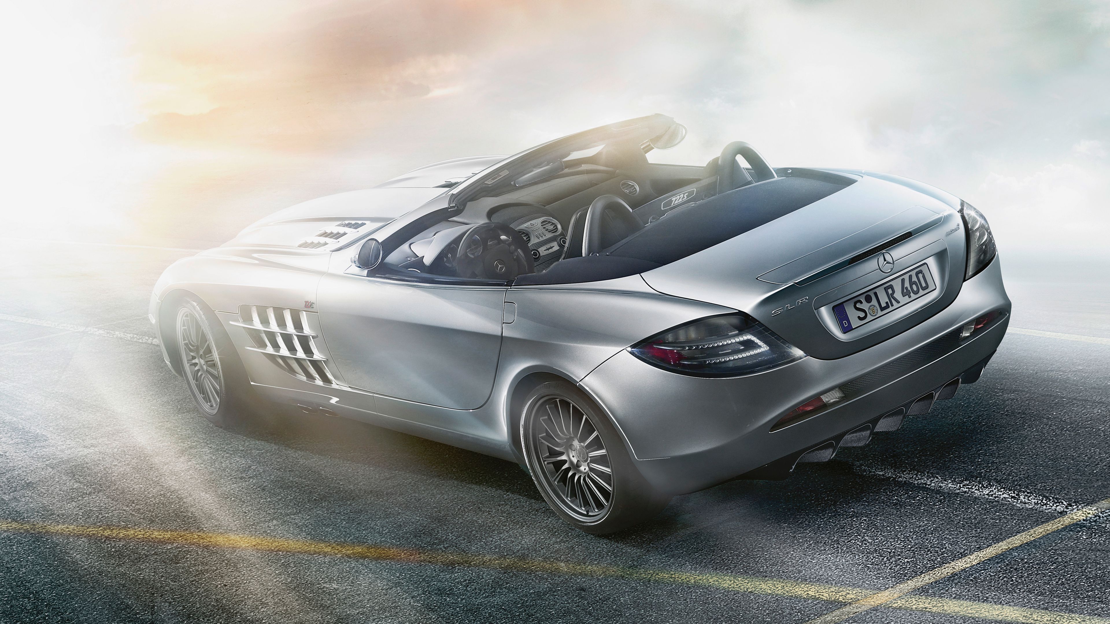 3840x2160 Wallpaper 4k Mercedes Benz SLR McLaren Roadster Rear 4k Wallpaper