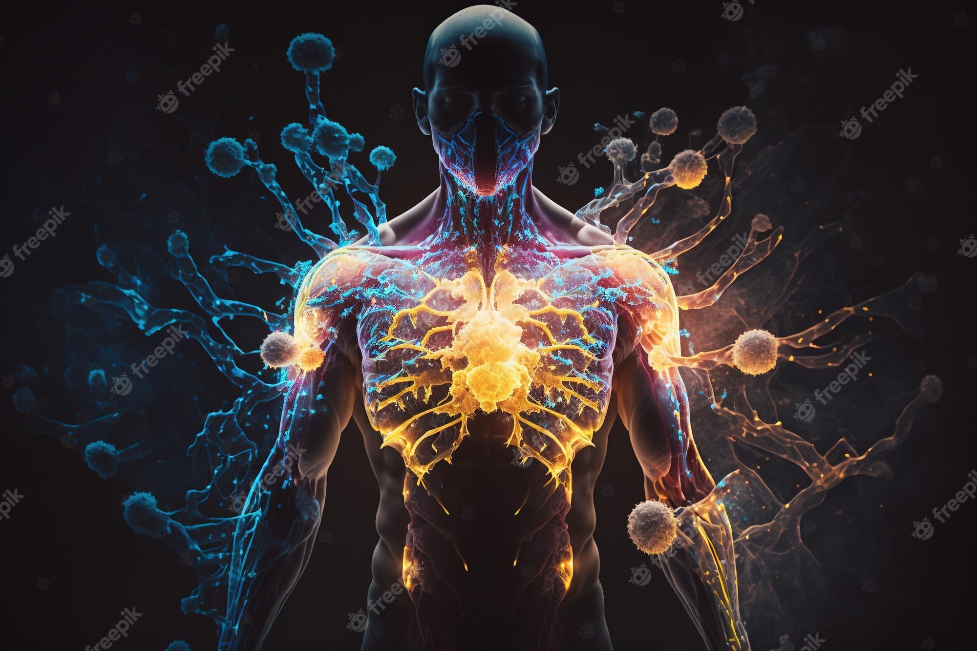 2000x1333 Premium Photo. The immune system immunity natural protection of the human body against external factors bacteria viruses various diseases a shield on the guard of a human being