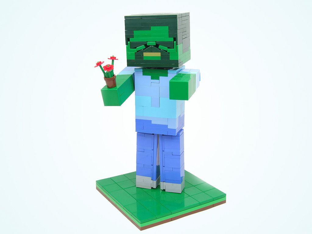 1024x768 Minecraft Zombie. He just wants to be your friend. : D For