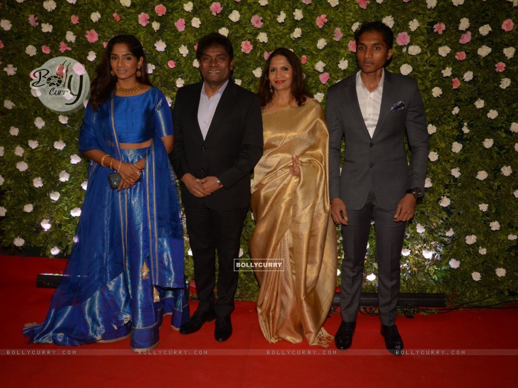 1024x768 Johny Lever and family at Amit Thackeray's reception. Johny Lever Event Photo Gallery