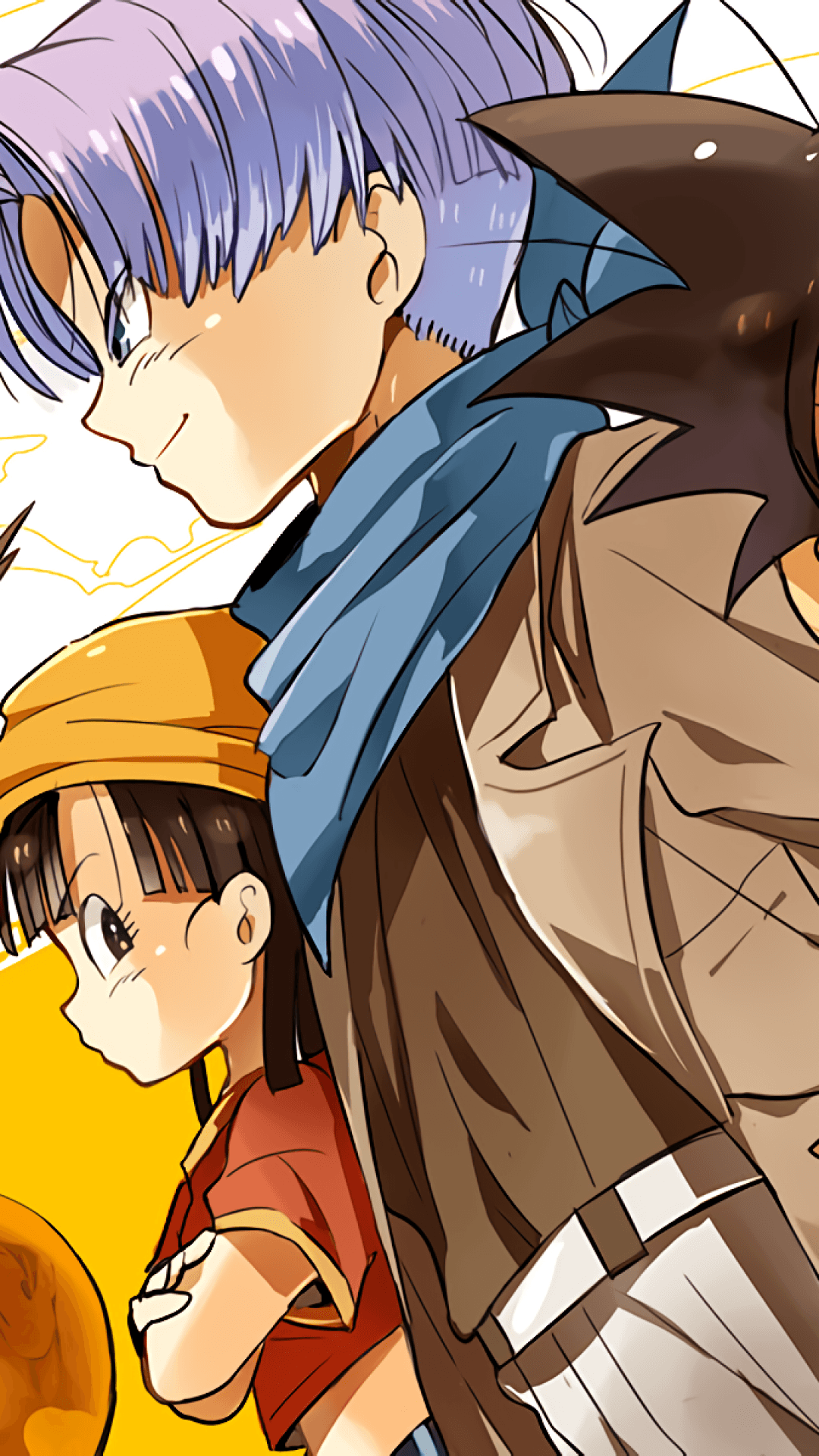 1080x1920 Download 1080x1920 Dragon Ball Gt, Giru, Trunks, Pan, Goku