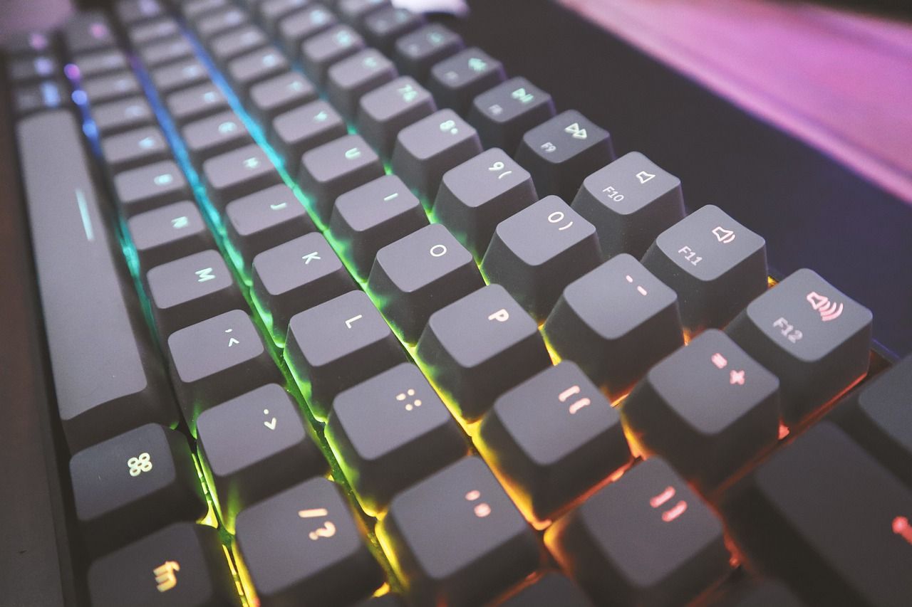 1280x853 Rgb Keyboard Rainbow