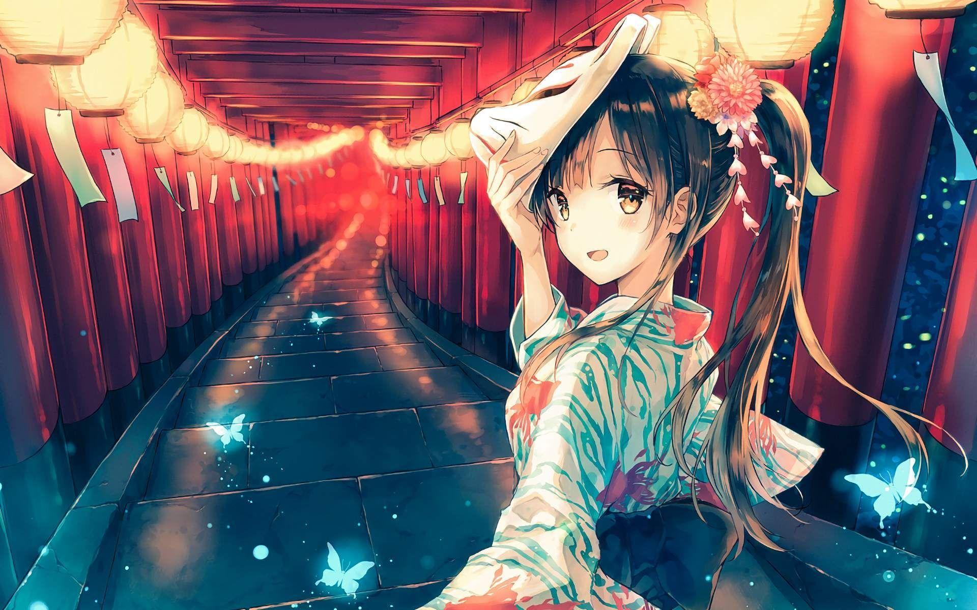Anime Kimono Girl Wallpapers - Top Free Anime Kimono Girl Backgrounds -  WallpaperAccess