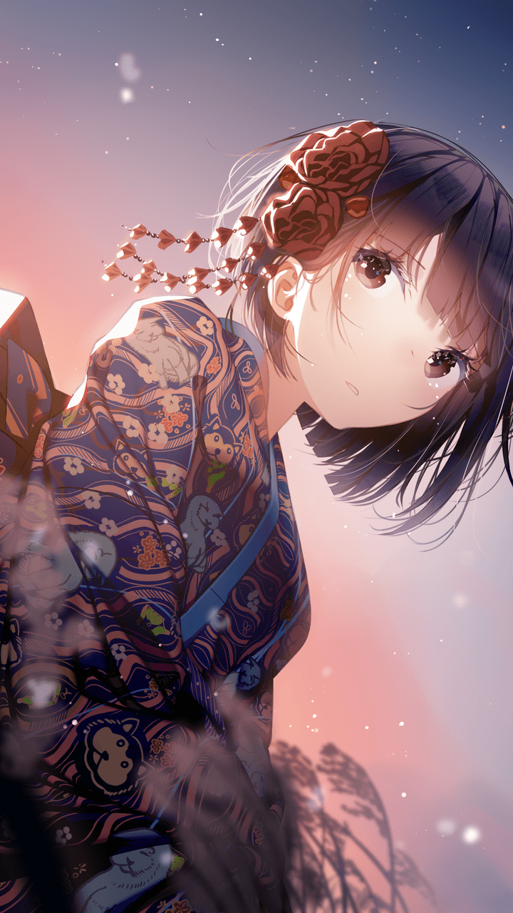 Beautiful Kimono Anime Girl Wallpapers - Top Free Beautiful Kimono ...