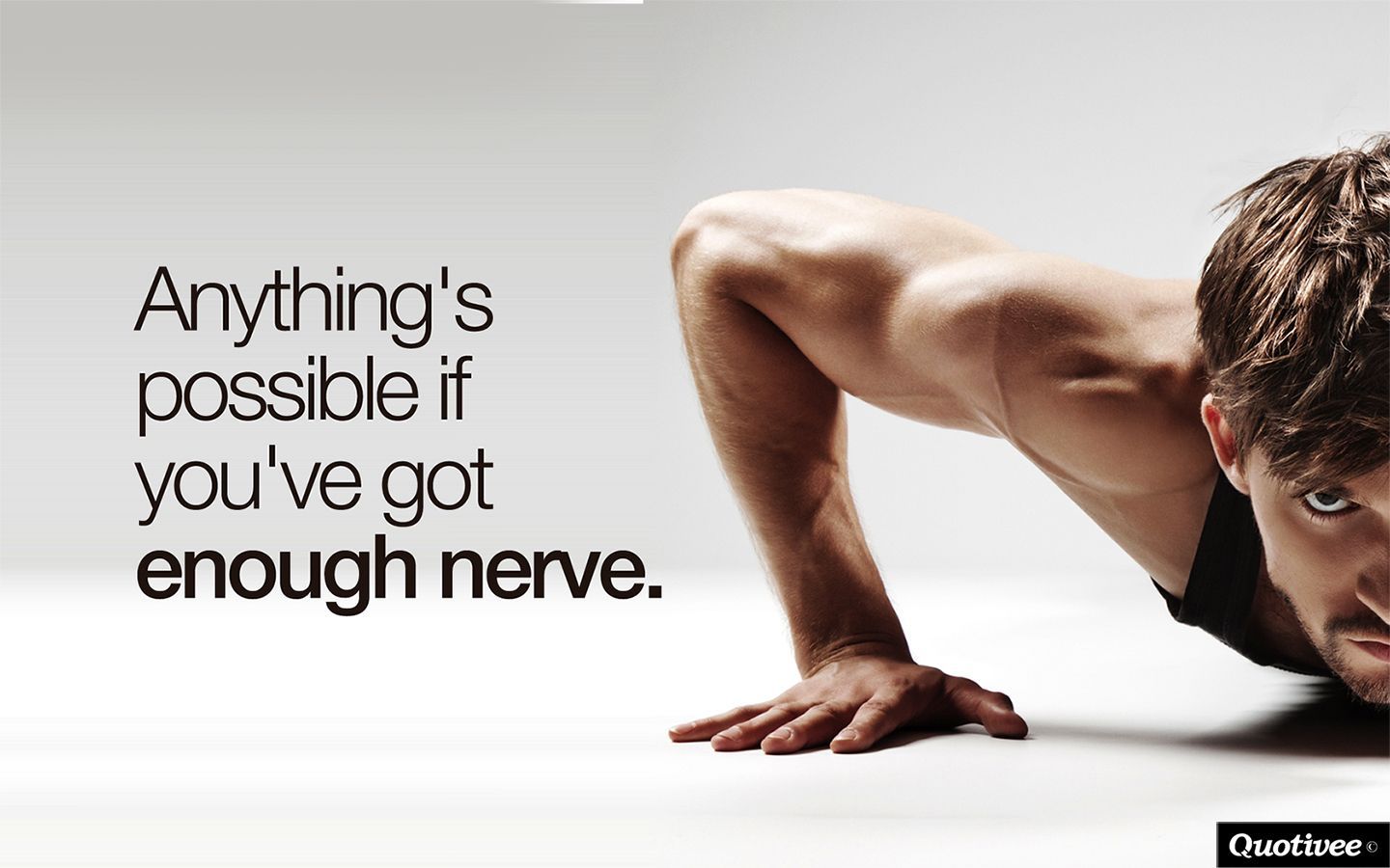 1440x900 Motivational Wallpaper on Will power: Anythings possible if you've got Give Up World