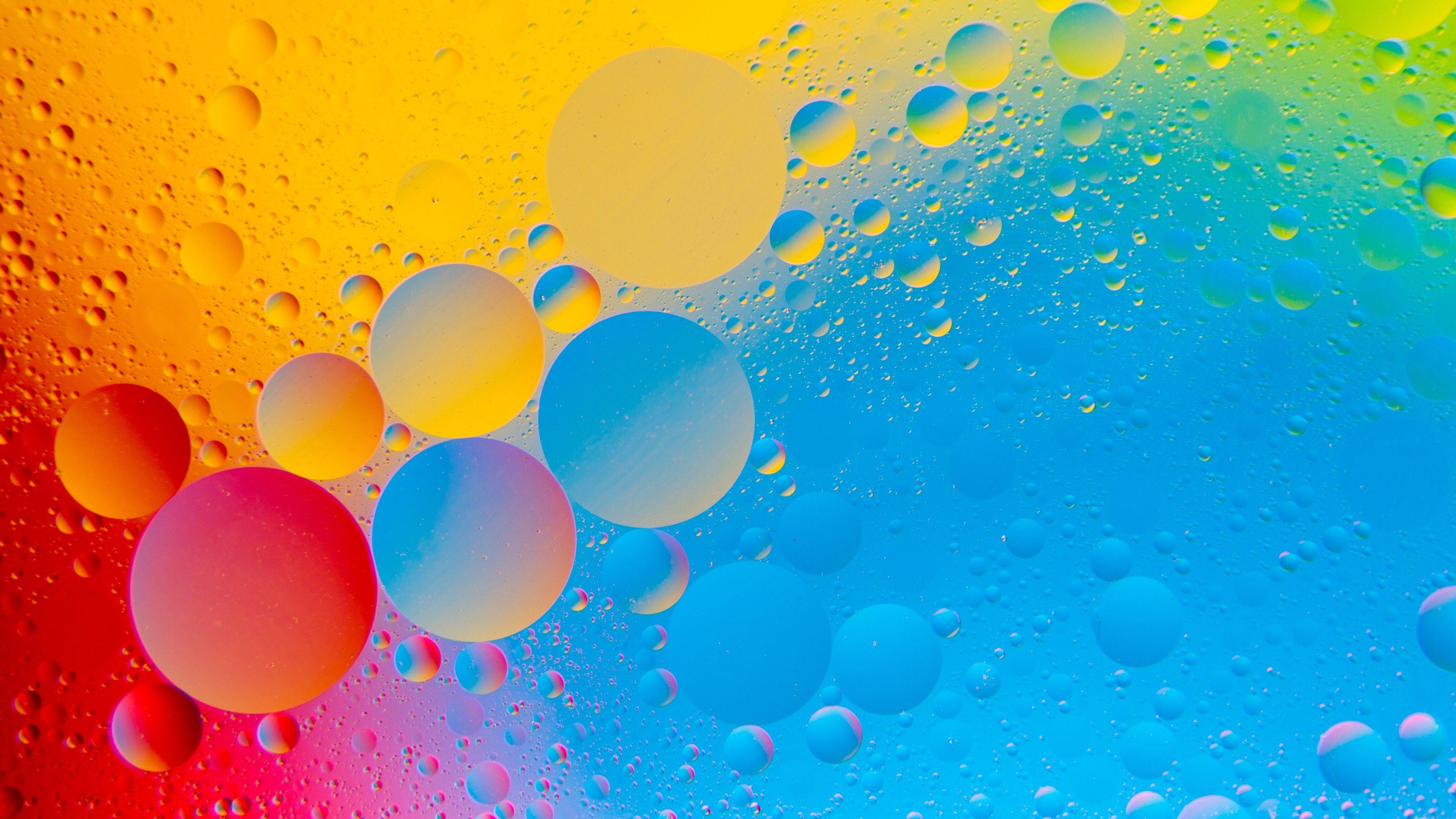 3840x2160 Colourful Bubbles 4K HD Abstract Wallpaper 4K Ultra HD