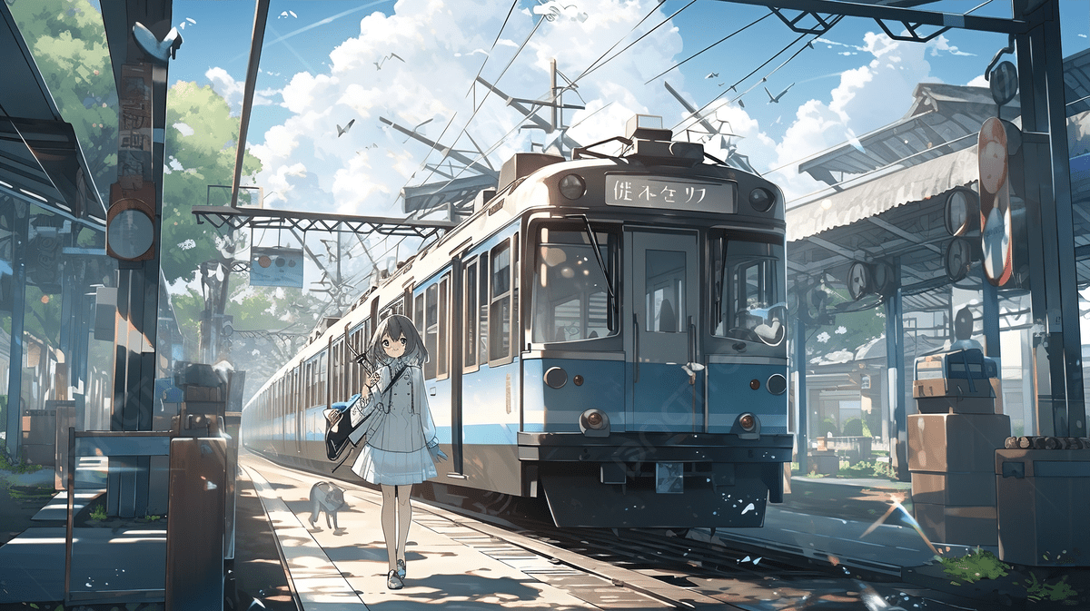 1200x673 Train In A Station From An Anime Series Background, Cgi Picture Background Image And Wallpaper for Free Download