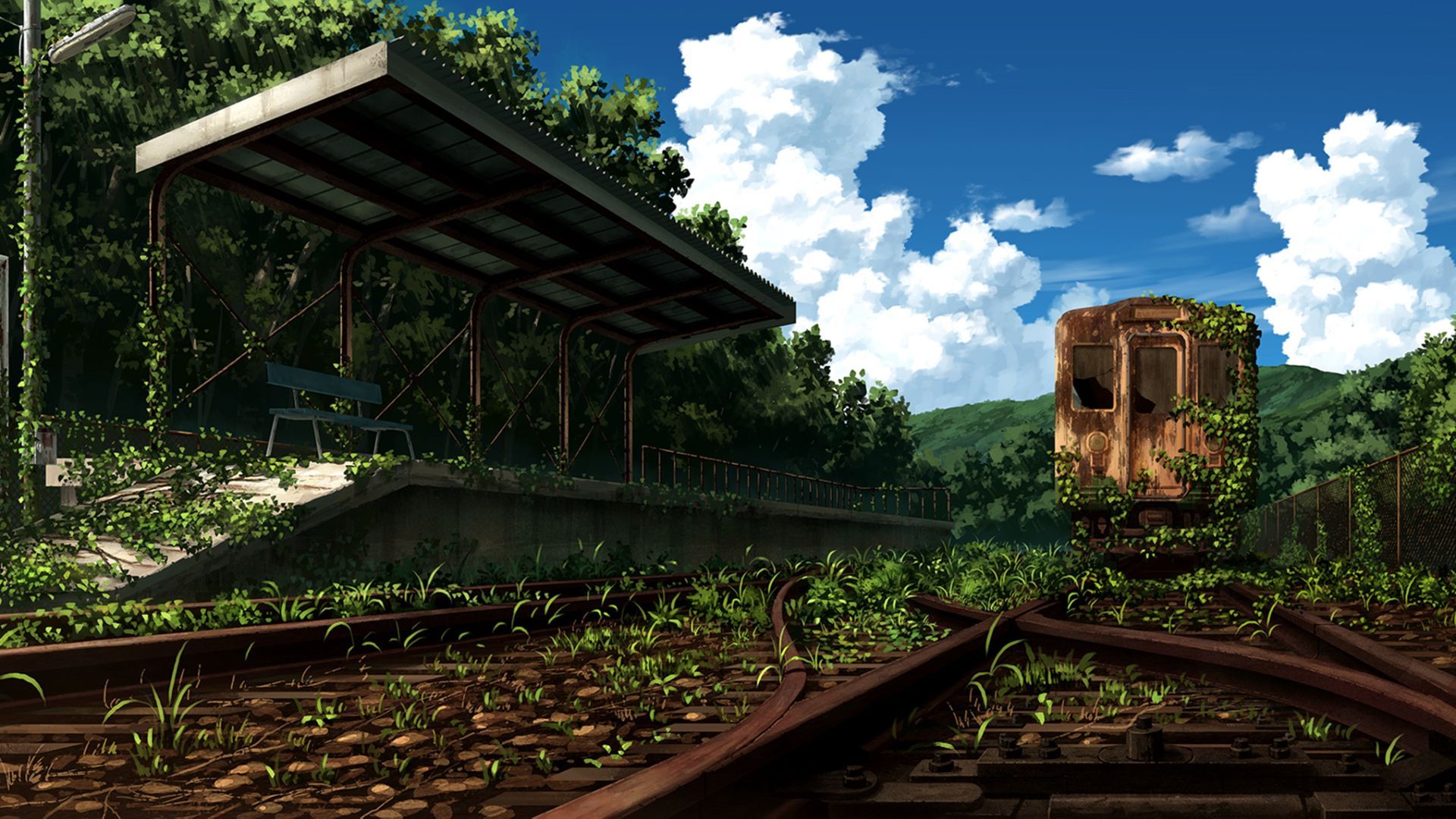 1920x1080 Abandon Train Station (1920x1080)