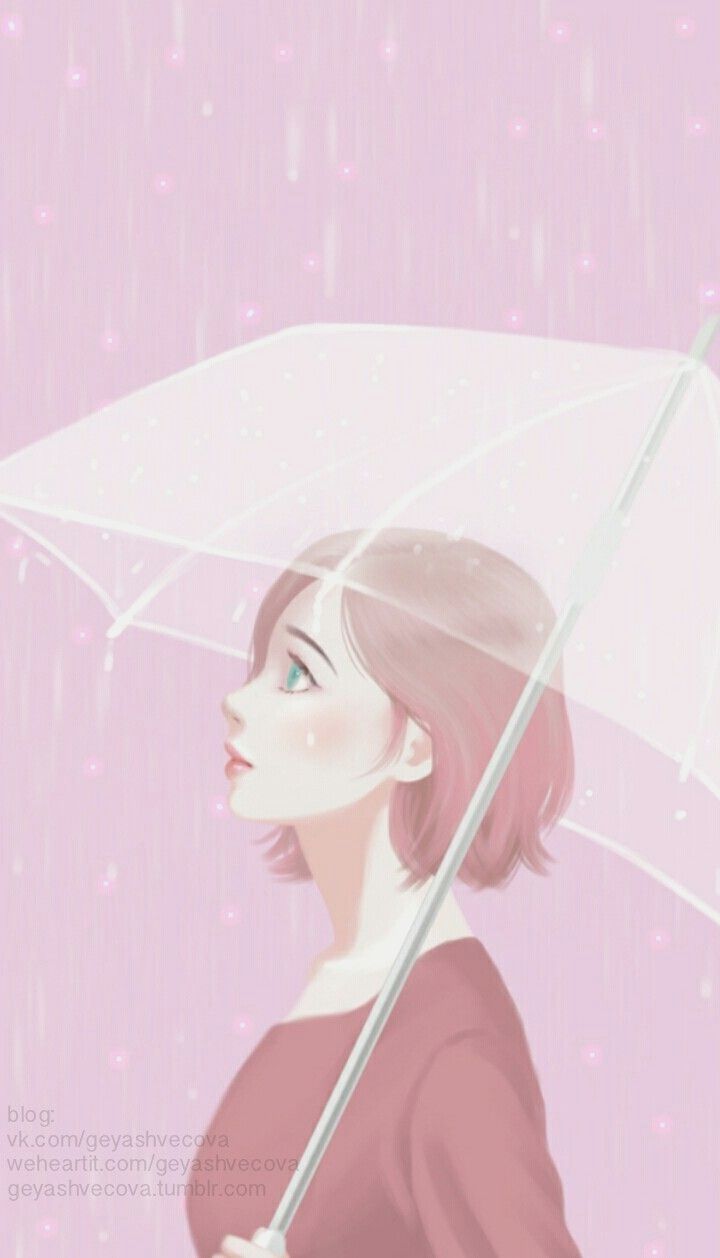 720x1258 Cute Cartoon Girl Wallpaper