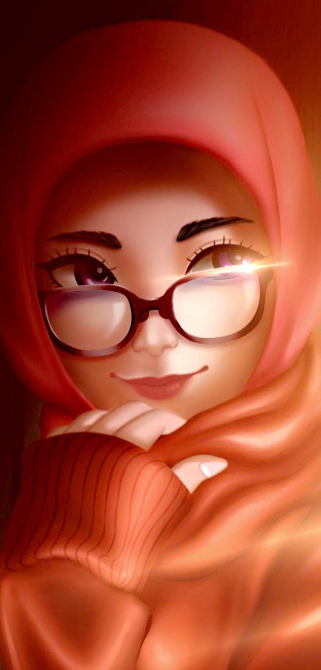 652x1362 hijab cartoon dp Image