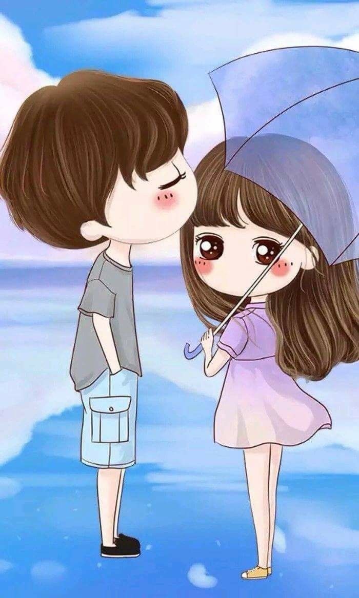 700x1167 Cute cartoon couple Wallpaper Download
