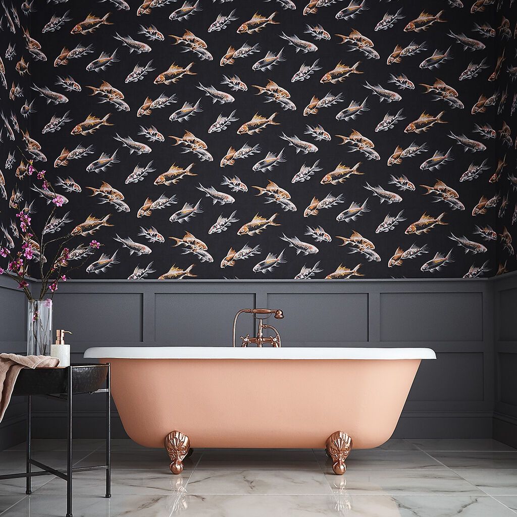 1024x1024 Black Wallpaper. Dark Wallpaper. Damask, Art Deco & Gothic Wallpaper