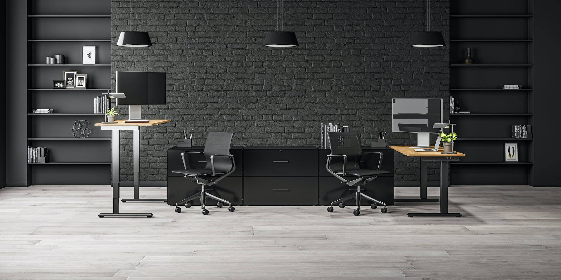 1920x960 Download Black Office Background Wallpaper
