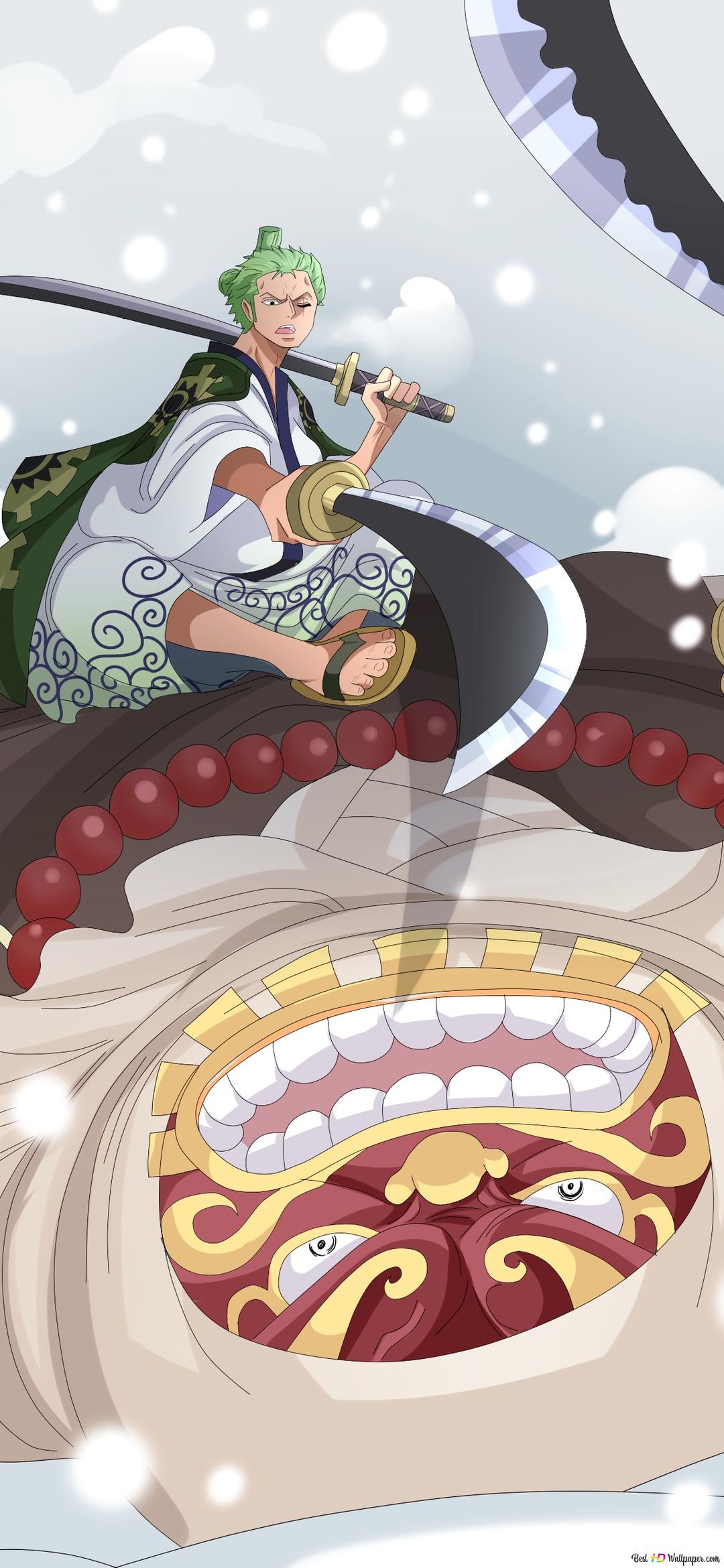 1080x2340 One Piece & Zoro 2K wallpaper download