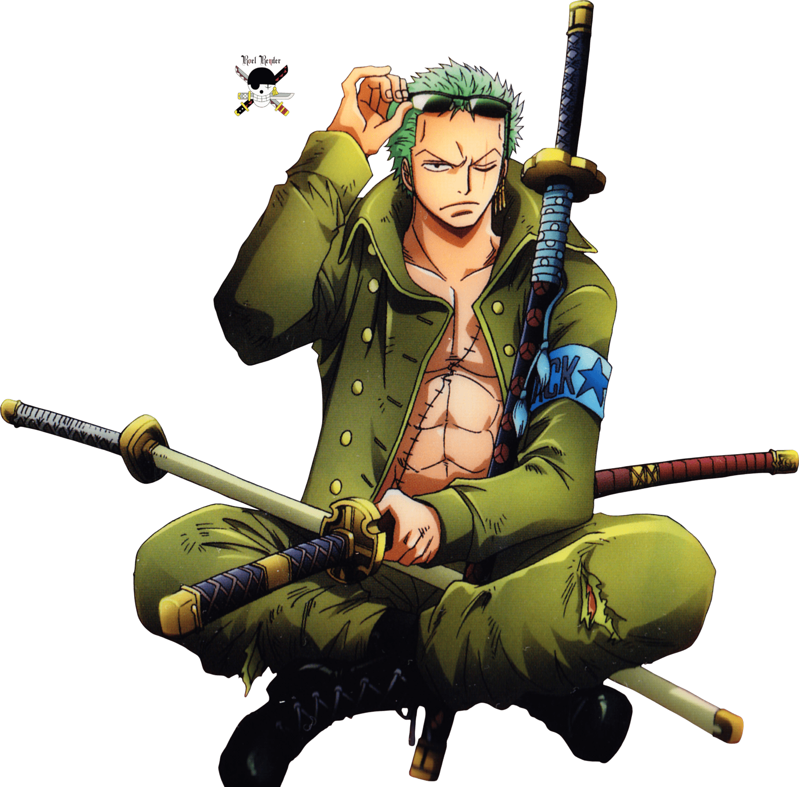 1600x1575 Download One Piece Zoro Transparent Background HQ PNG Image