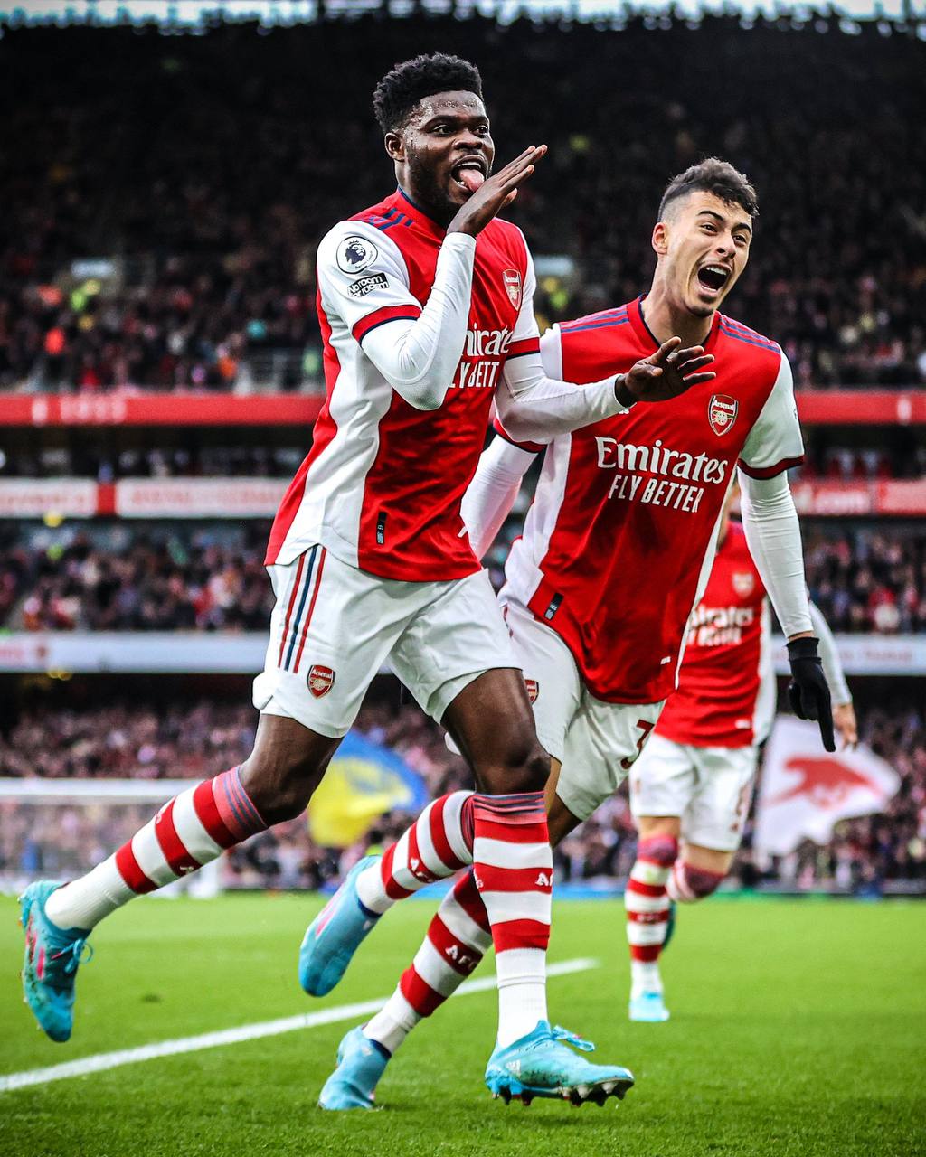 1024x1280 Thomas Partey scores his 2nd goal to power Arsenal to victory over Leicester City
