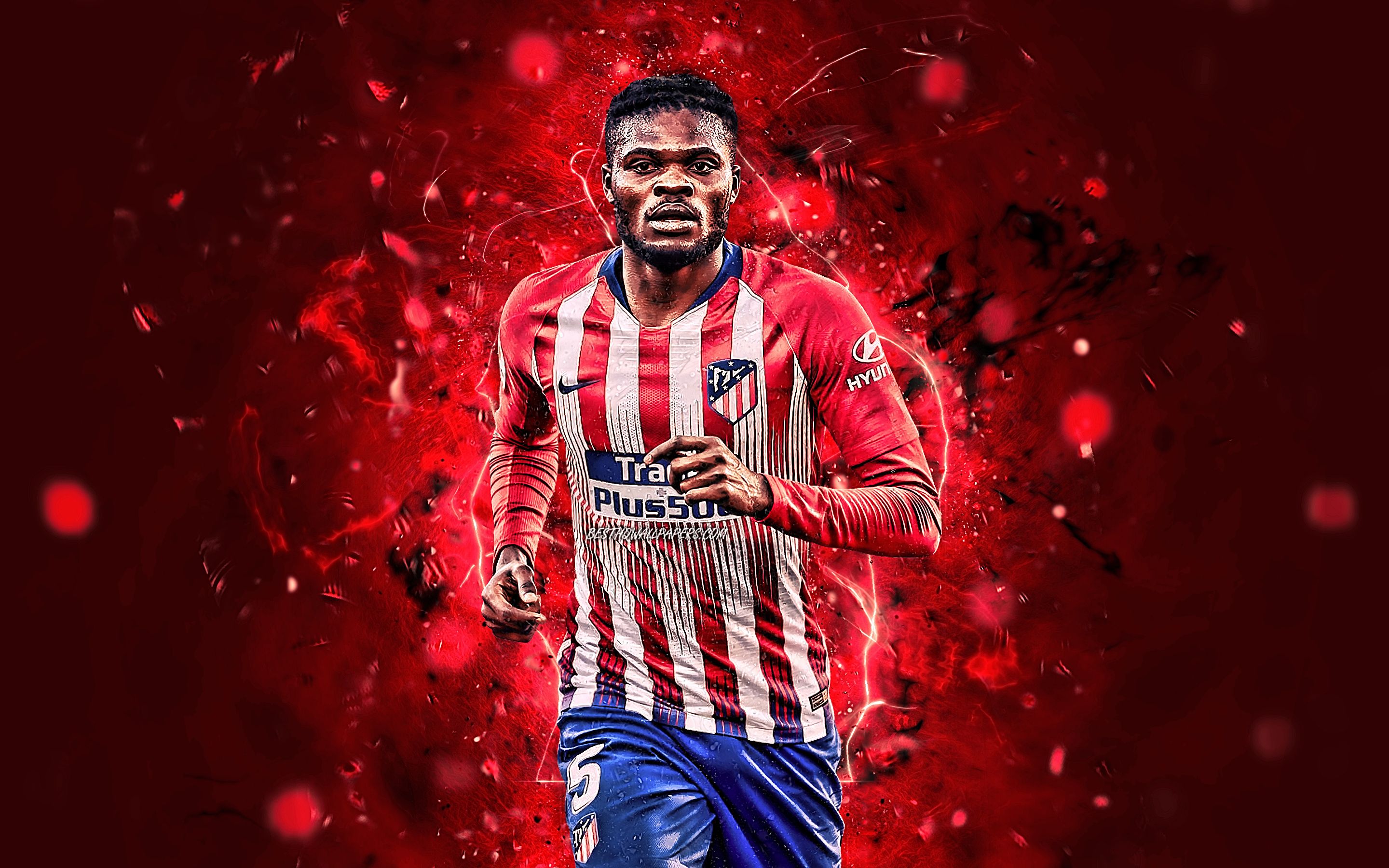 2880x1800 Download wallpaper Thomas Partey, Atletico Madrid FC, Ghanaian footballers, Thomas, La Liga, Thomas Teye Partey, midfielder, neon lights, soccer, LaLiga for desktop with resolution 2880x1800. High Quality HD picture wallpaper