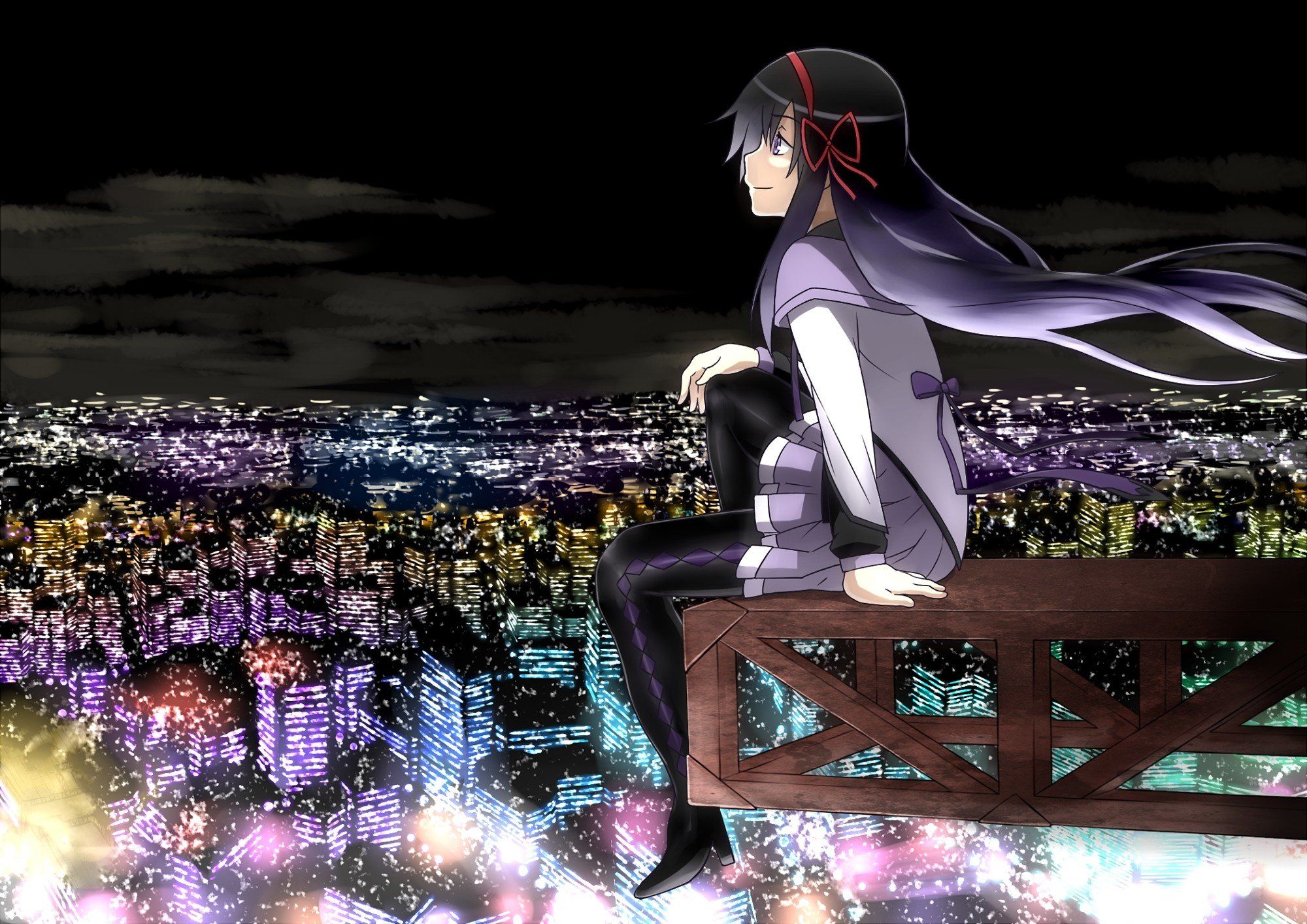 2000x1414 anime, Akemi Homura, Mahou Shoujo Madoka Magica HD Wallpaper / Desktop and Mobile Image & Photo