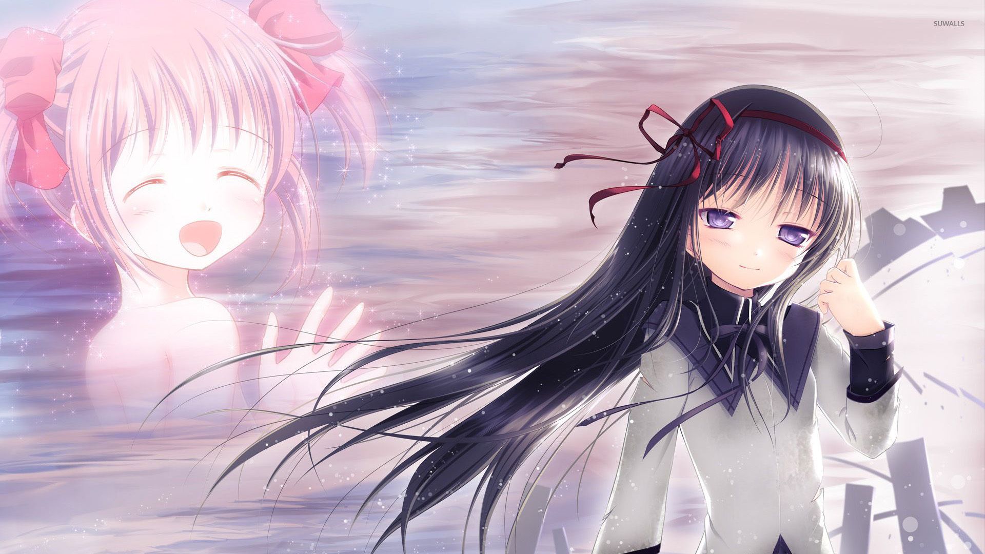 1920x1080 Homura and Madoka in Puella Magi Madoka Magica wallpaper wallpaper