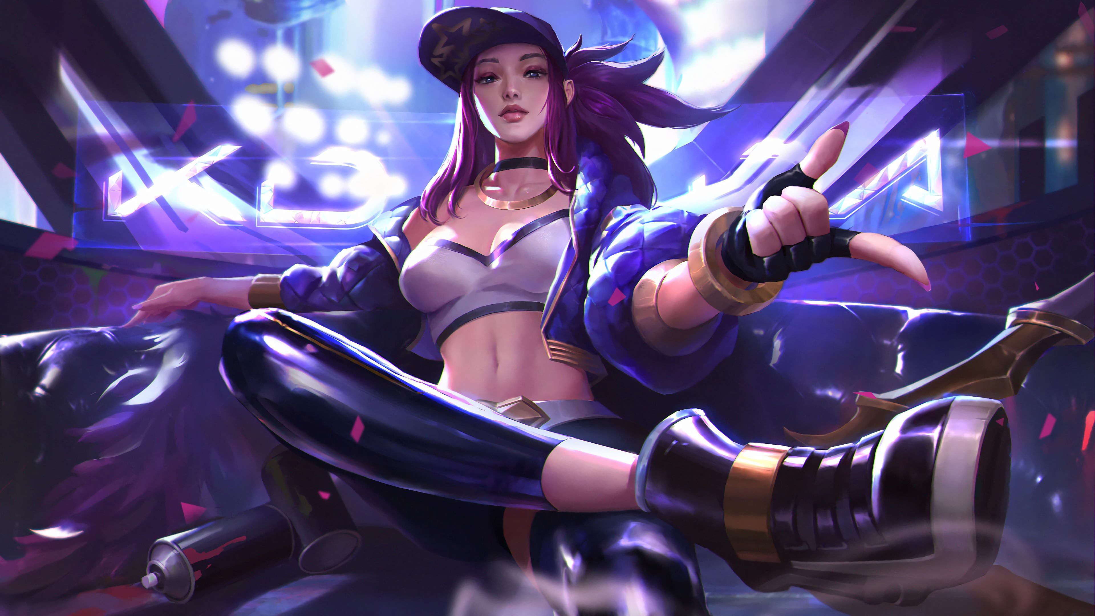3840x2160 Wallpaper 4k K DA Akali LoL League Of Legends Lol Wallpaper