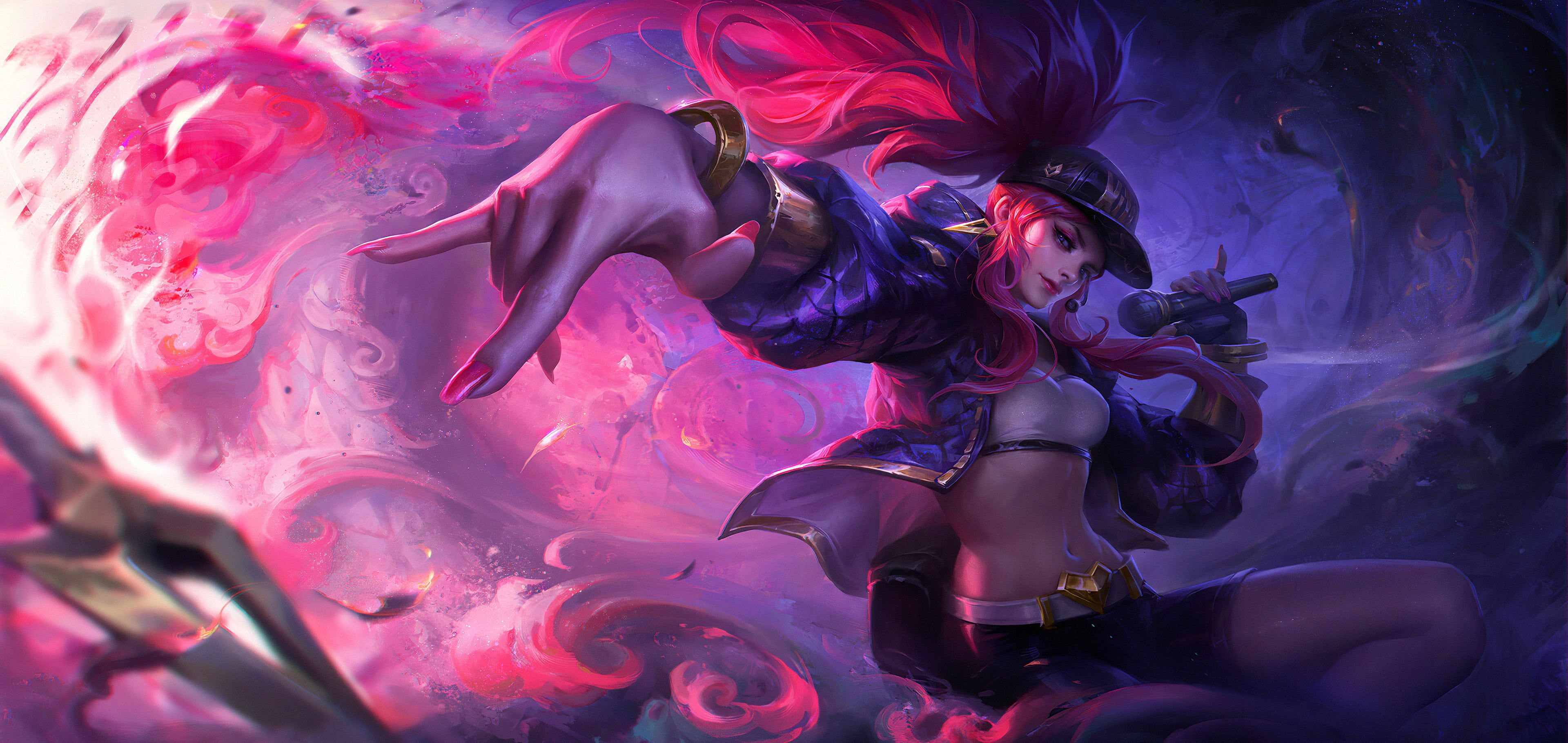 3840x1820 Akali LoL Wallpaper