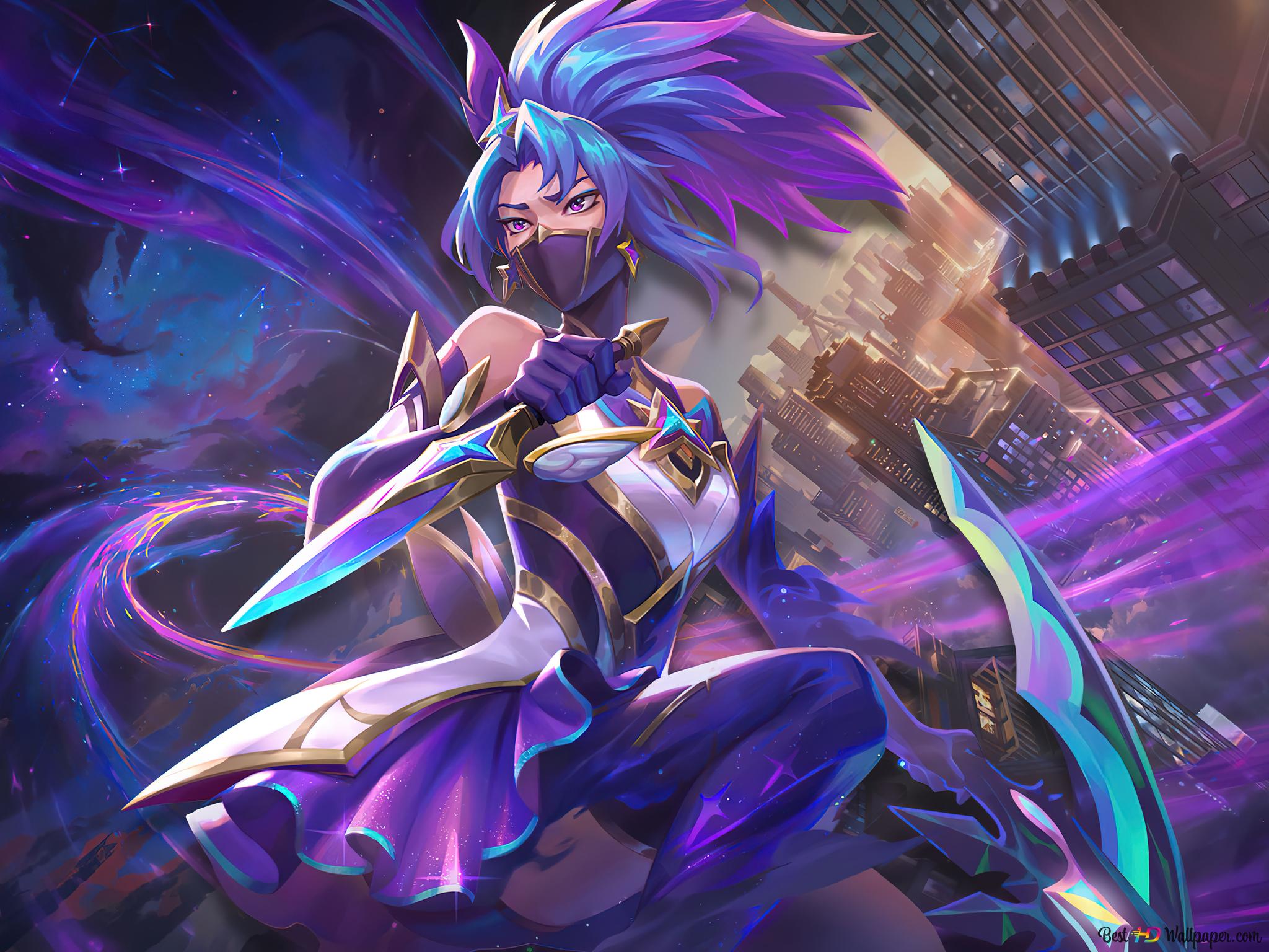 2048x1536 Star Guardian 'Akali' of Legends (LOL) 4K wallpaper download