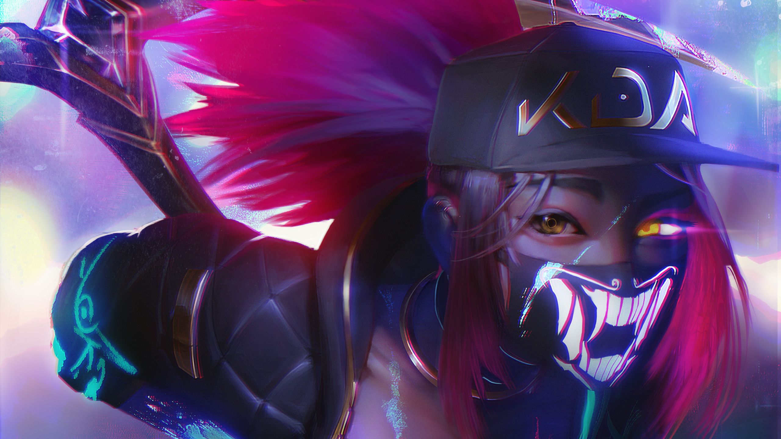 2560x1440 KDA Akali Wallpaper HD Desktop