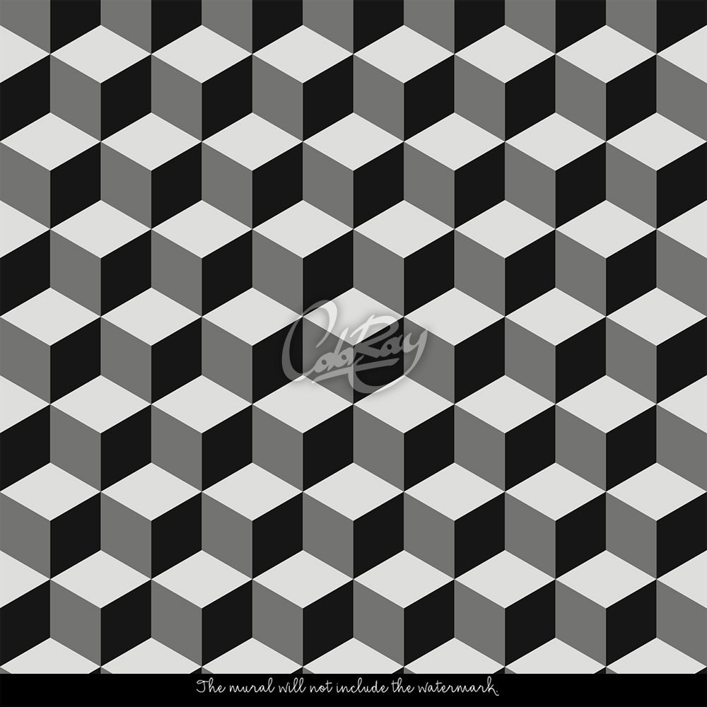 1000x1000 3D Cube Wallpaper, wall mural