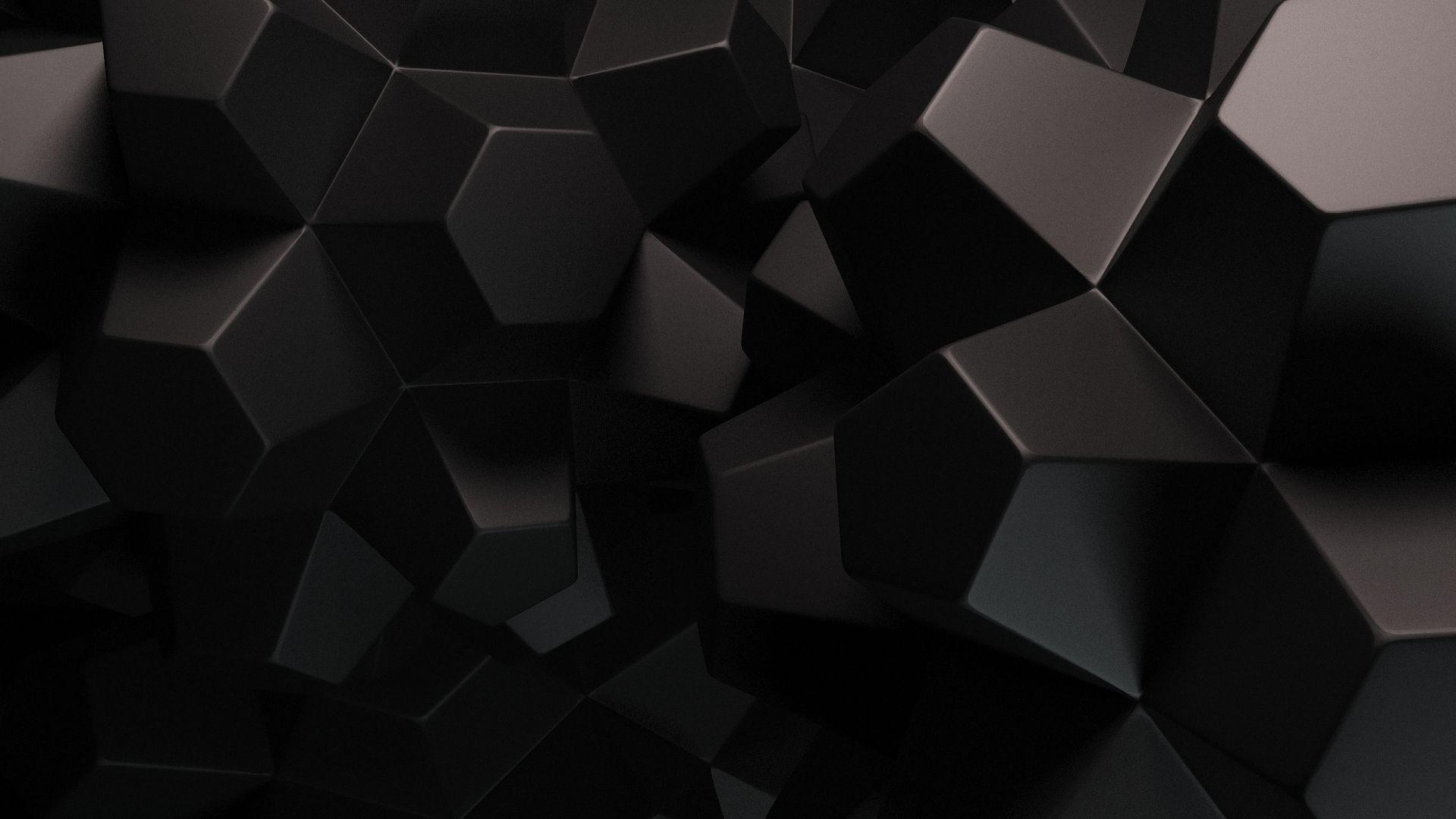 1920x1080 Black Cube Wallpaper