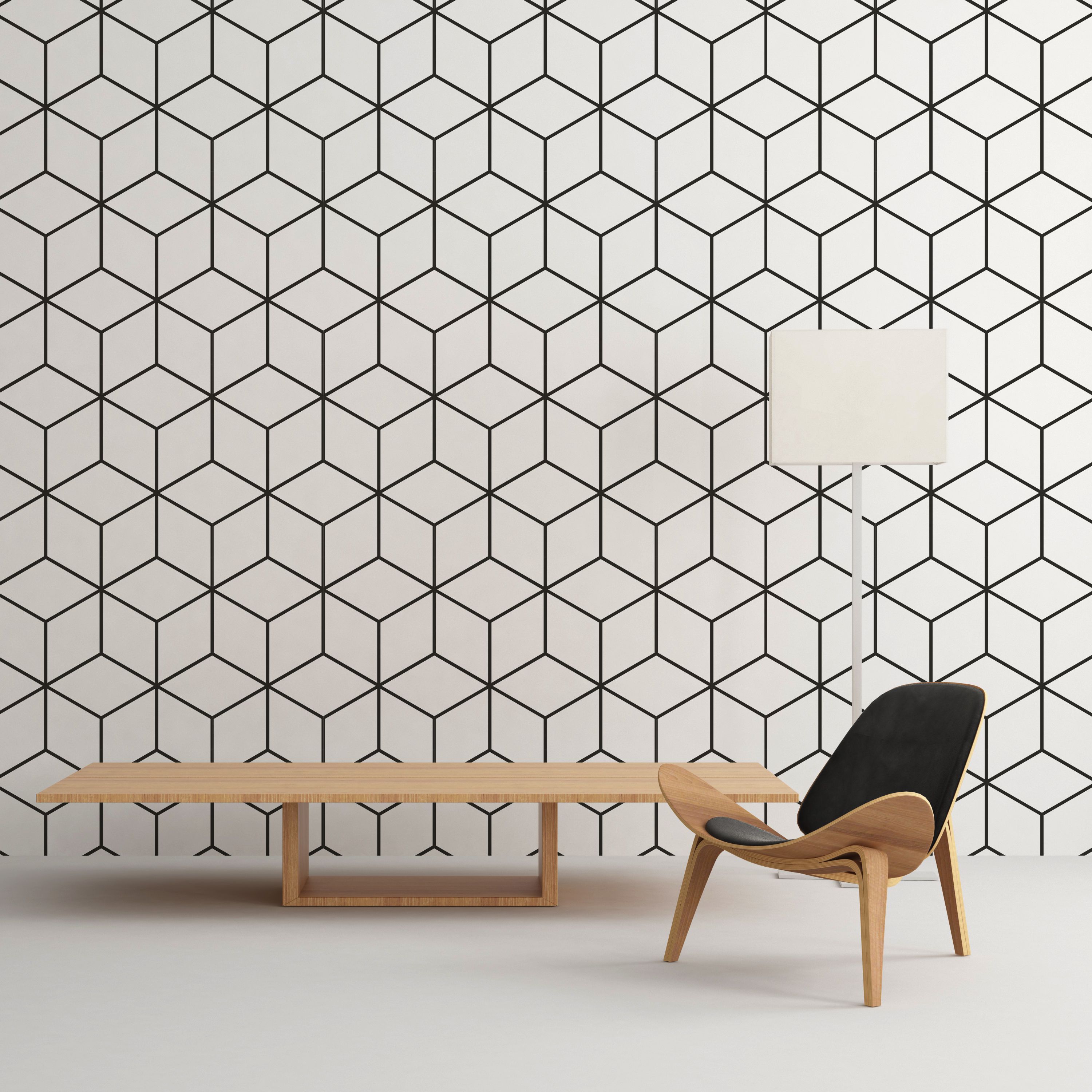 3000x3000 Wallpaper Geometric Cubes Pattern