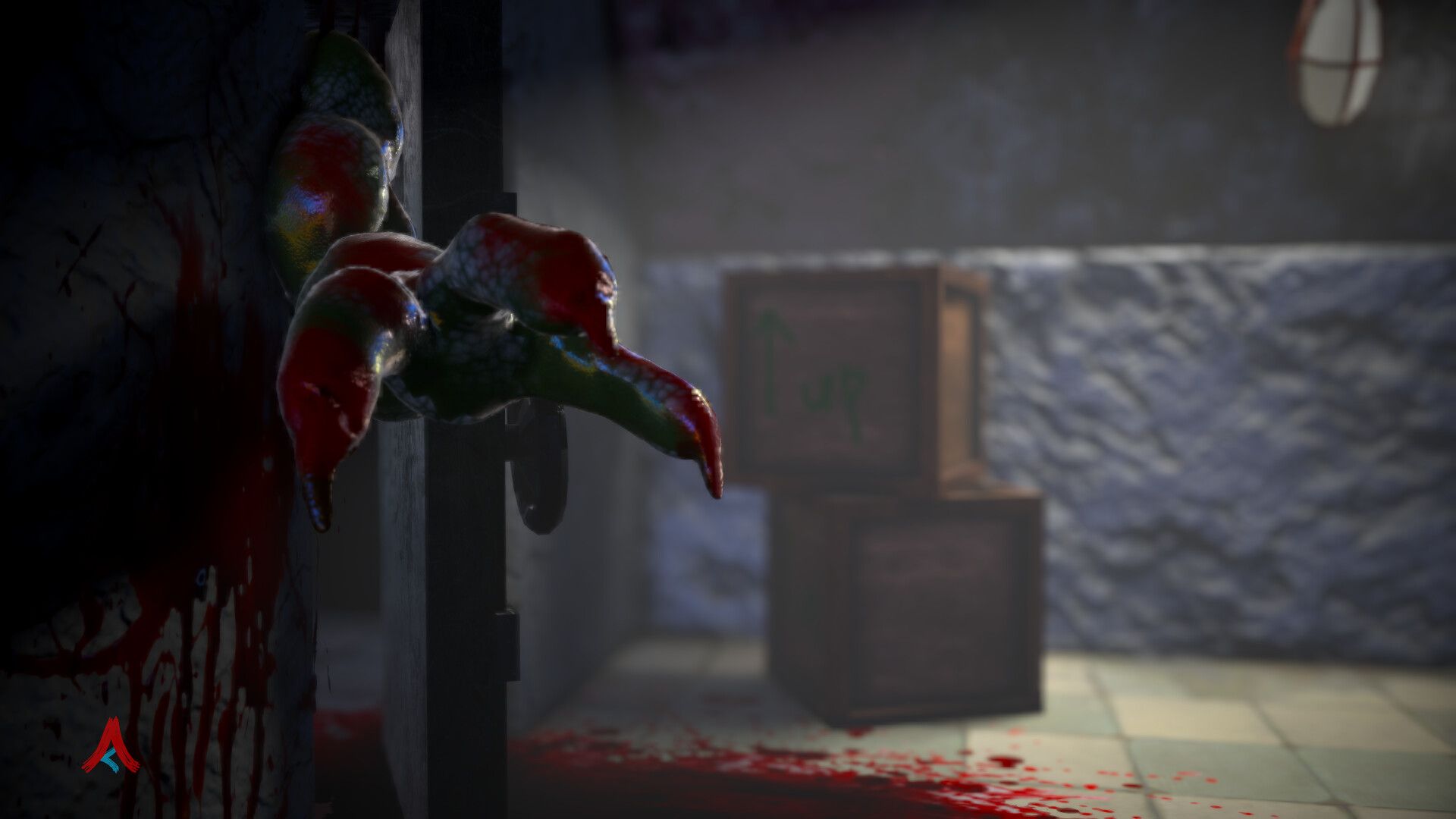 1920x1080 Monster Inside Video Game Environment Art