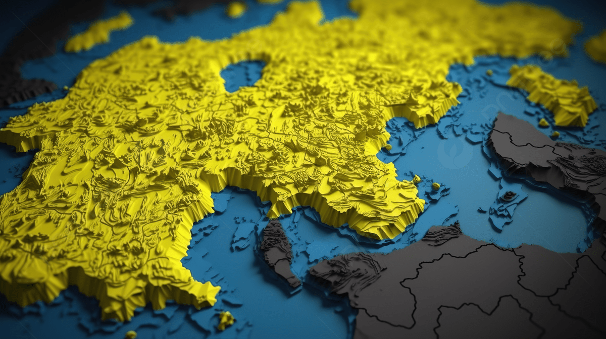 1200x673 Yellow Map Of Europe Stock Videos Background, Royaltyfree Footage, 3D Map Of Ukraine And Russia 3D Illustration, HD Photography Photo Background Image And Wallpaper for Free Download