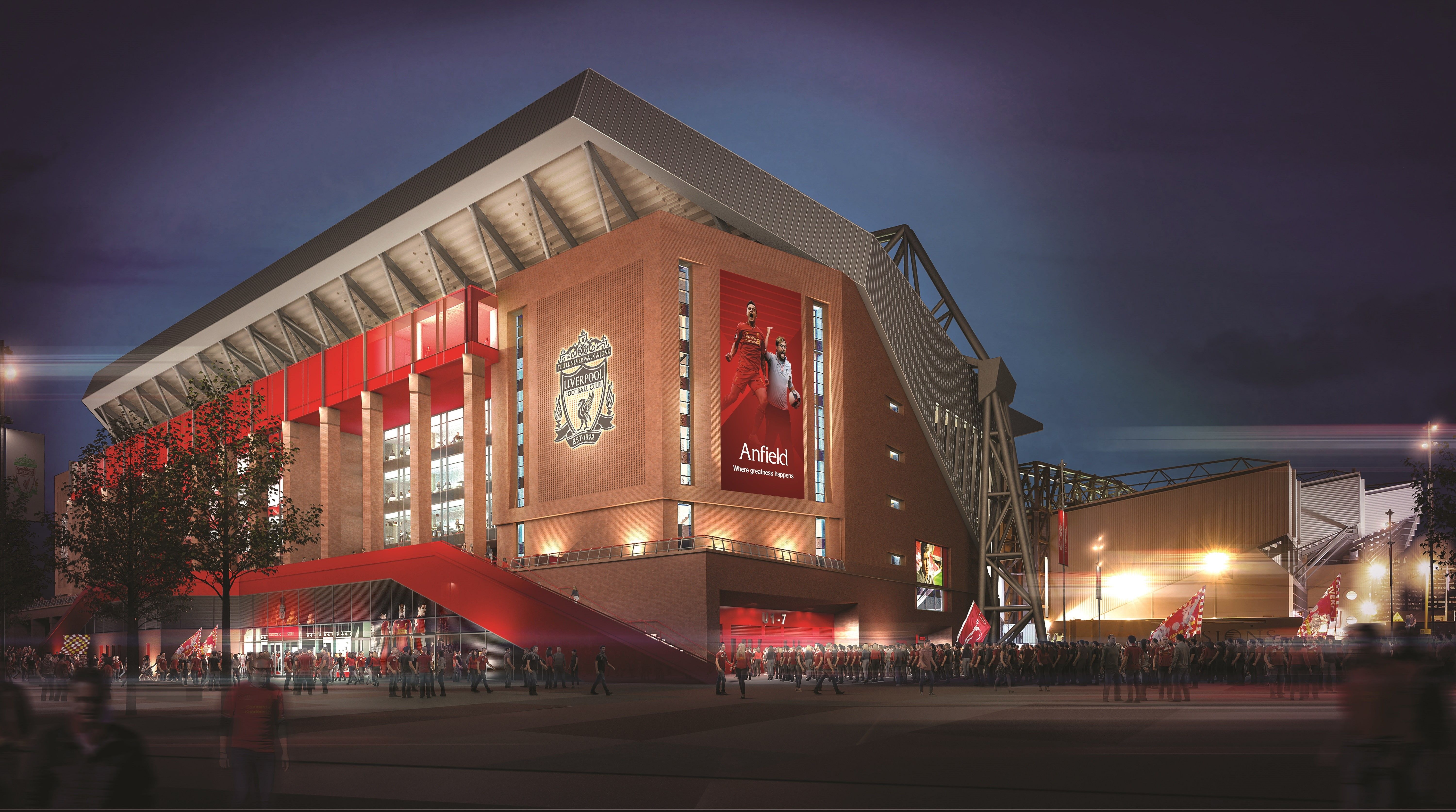 6000x3347 Wallpaper / wallpaper, stadium, 5K, Liverpool FC, sport, football, Anfield Road free download