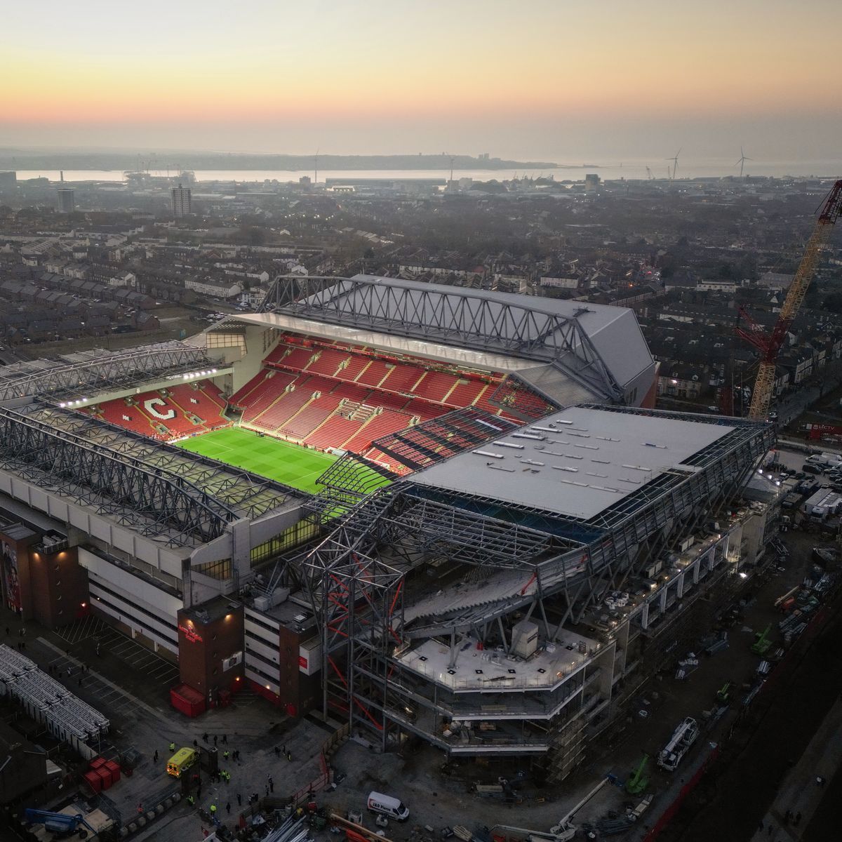 1200x1200 Latest image of Anfield Road expansion after drone footage as Liverpool progresses $97m project