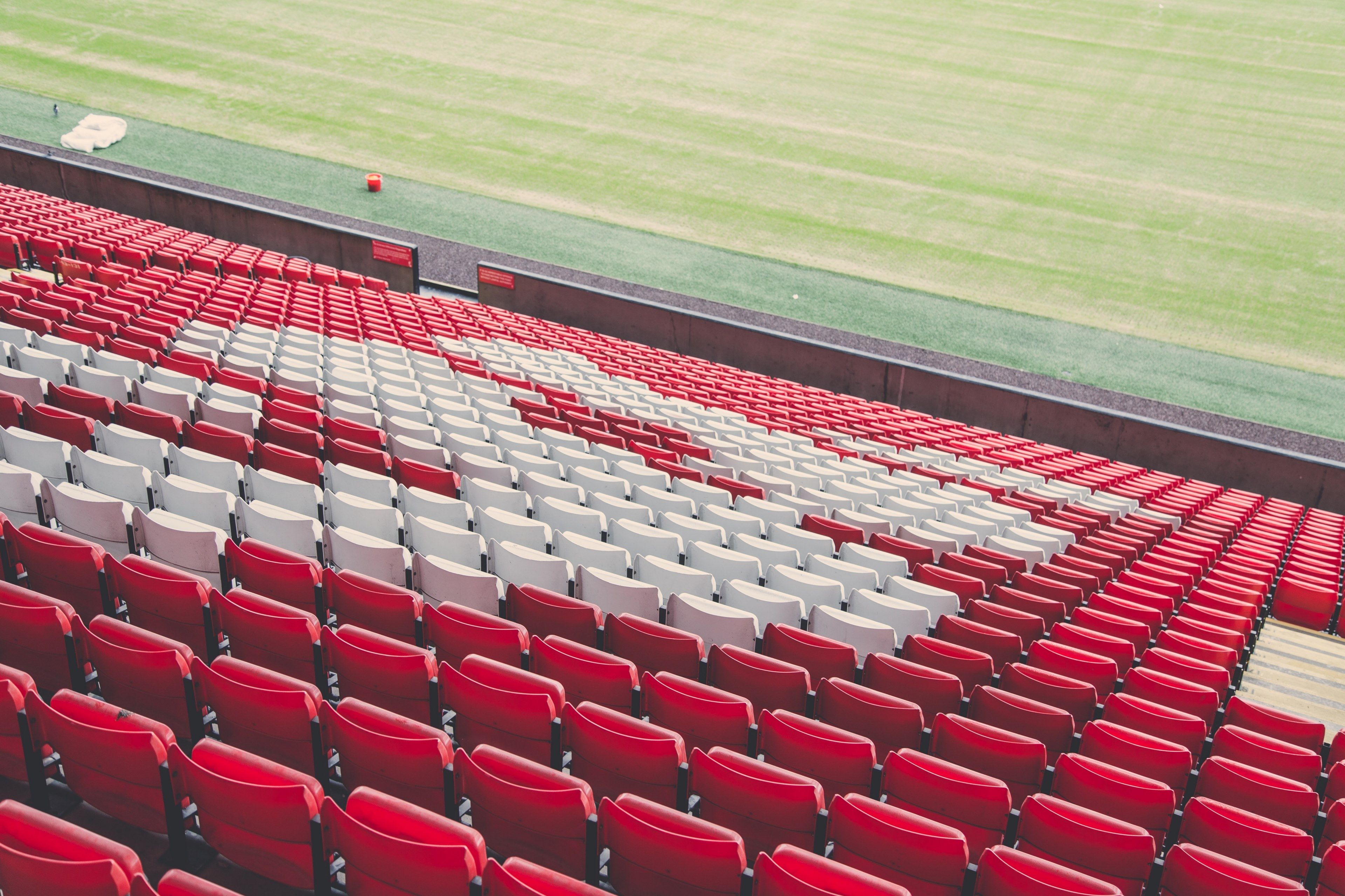 3840x2560 Wallpaper / top view of the part of anfield soccer stadium stand with red seats, liverpool football stadium 4k wallpaper free download